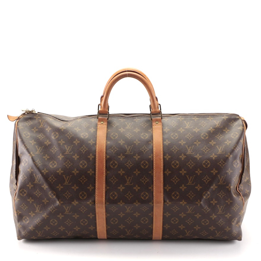 Louis Vuitton Keepall 60 in Monogram Canvas and Vachetta Leather