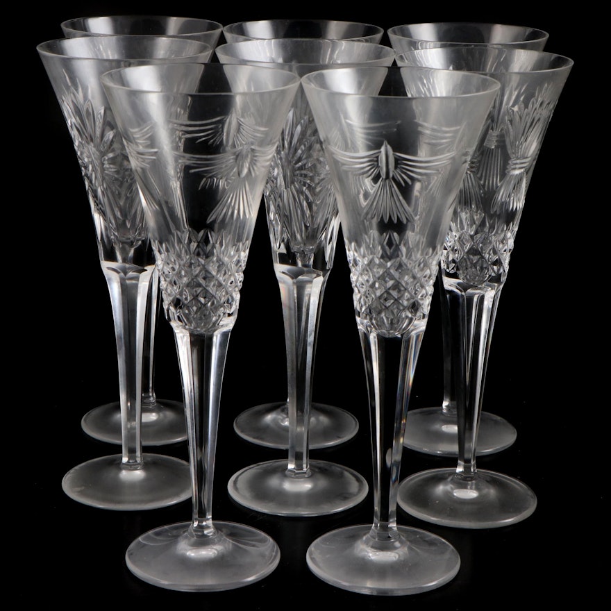 Waterford Crystal "Millennium" Series Fluted Champagne Glasses, 1996–2005