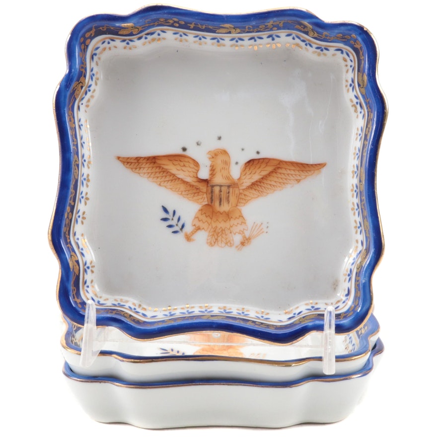 Chinese Export Style American Market Porcelain Dishes, Mid to Late 20th Century