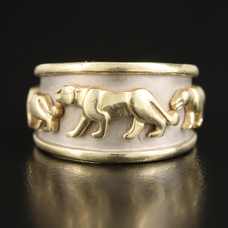 14K Cougar Tapered Ring