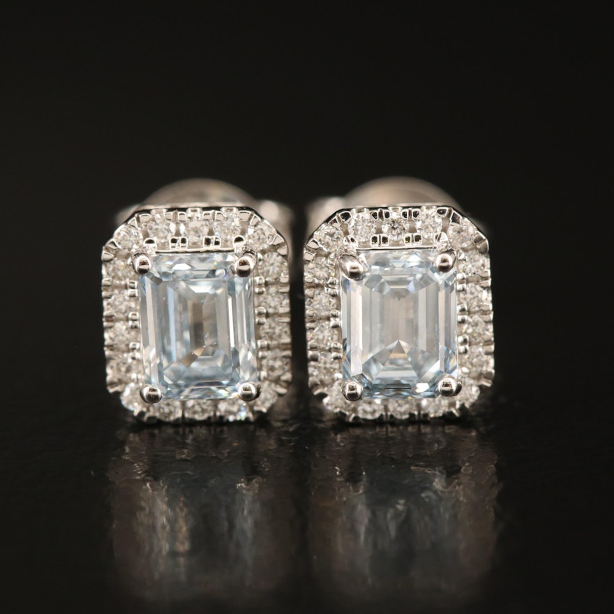 14K 1.07 CTW Lab Grown Diamond Earrings