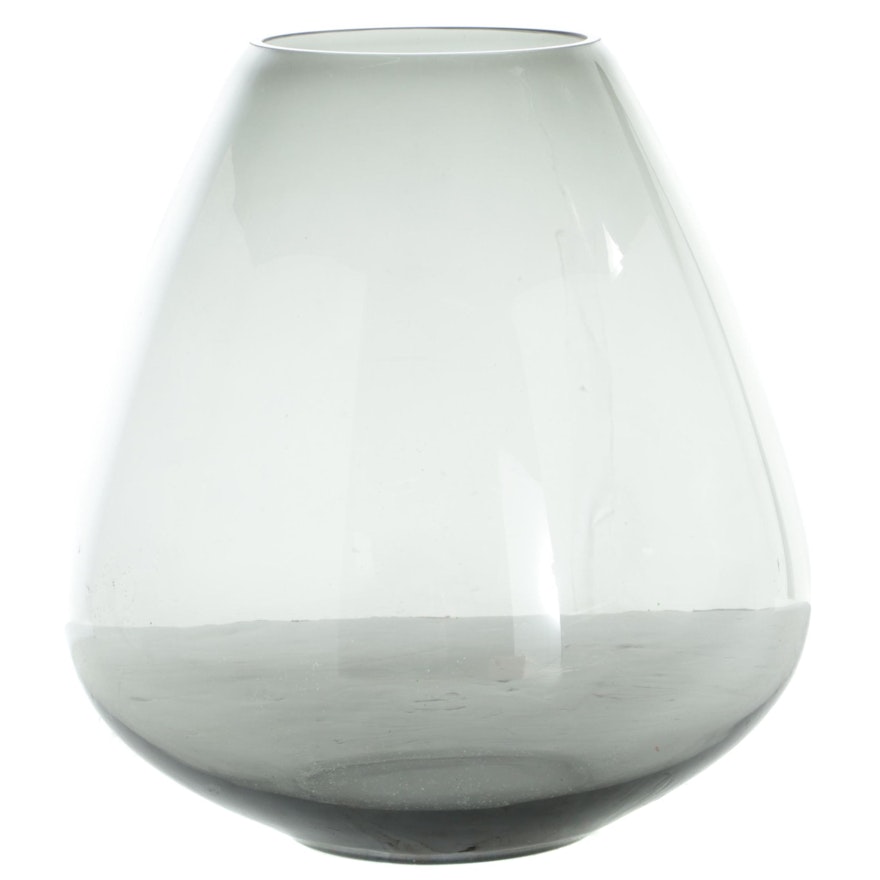 DK Living Contemporary Smoked Glass Floor Vase