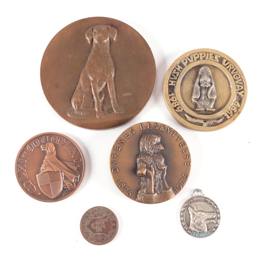 Canine-Themed Commemorative and Sport Medals, 20th Century