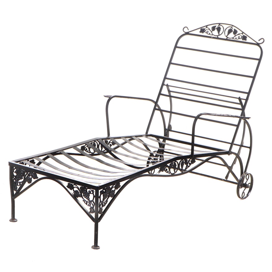 Metal Adjustable Chaise Lounge, Mid to Late 20th Century