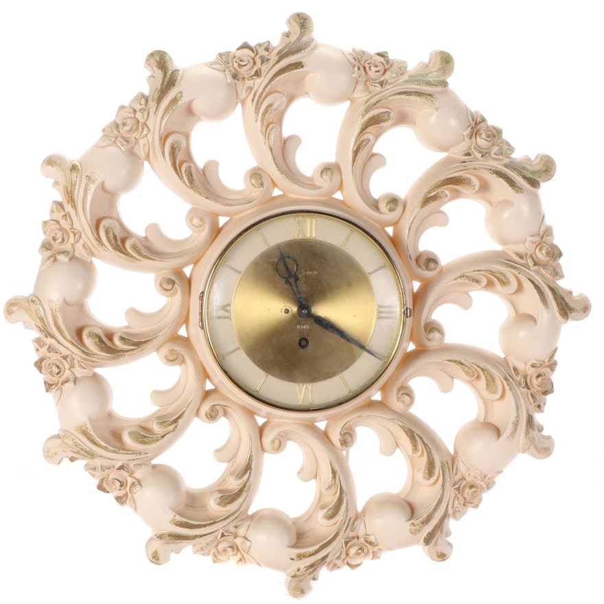 Syroco 8-Day Wall Clock, Mid-Late 20th Century