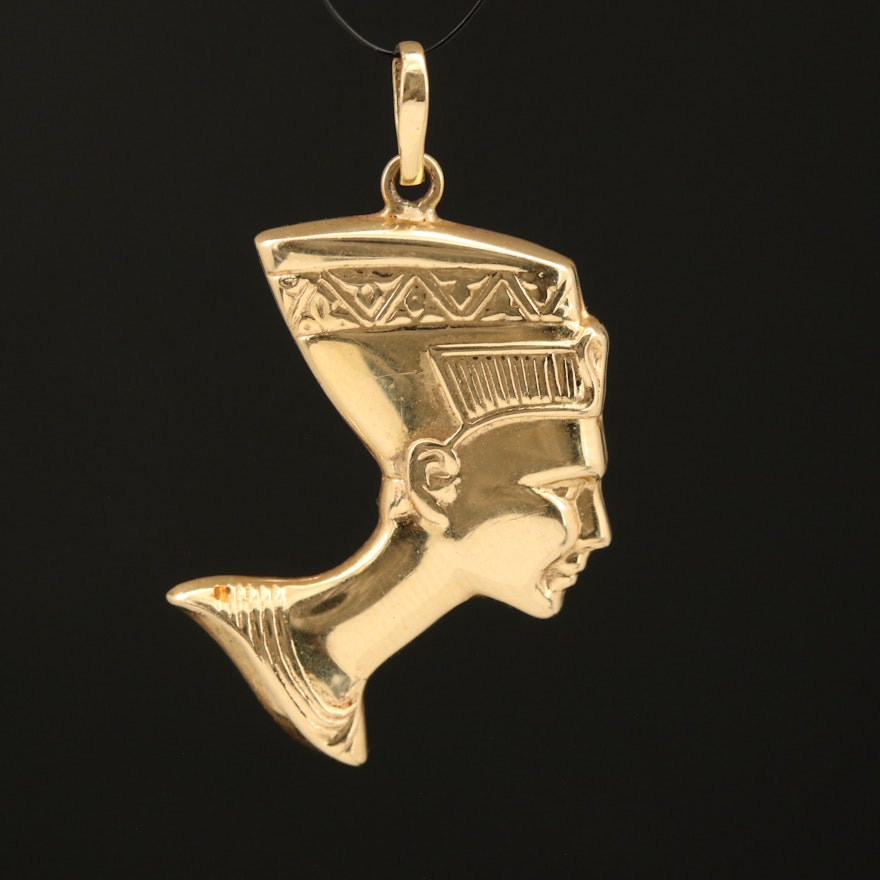 14K Nefertiti Pendant