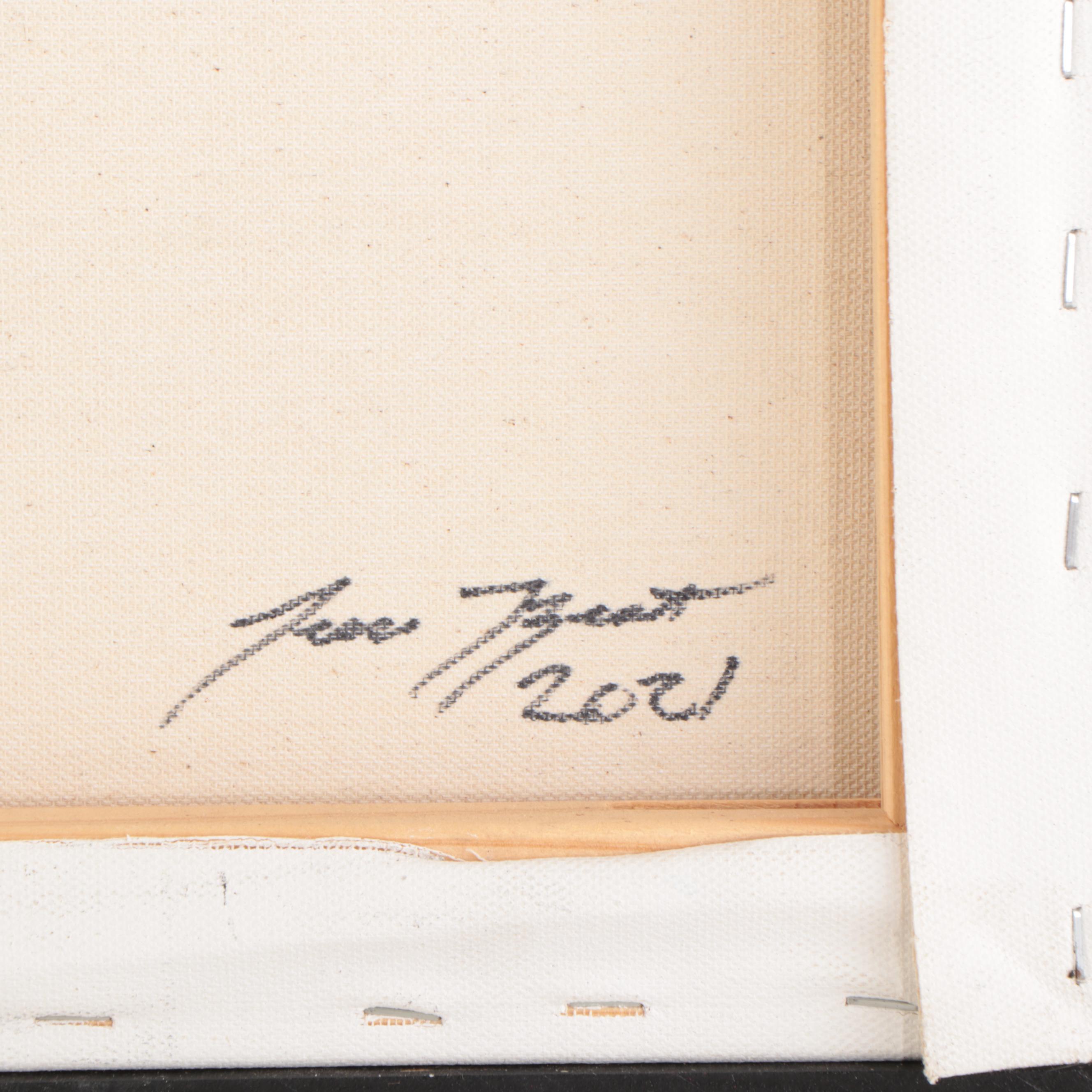 Jesse Best Abstract Mixed Media Painting, 2021