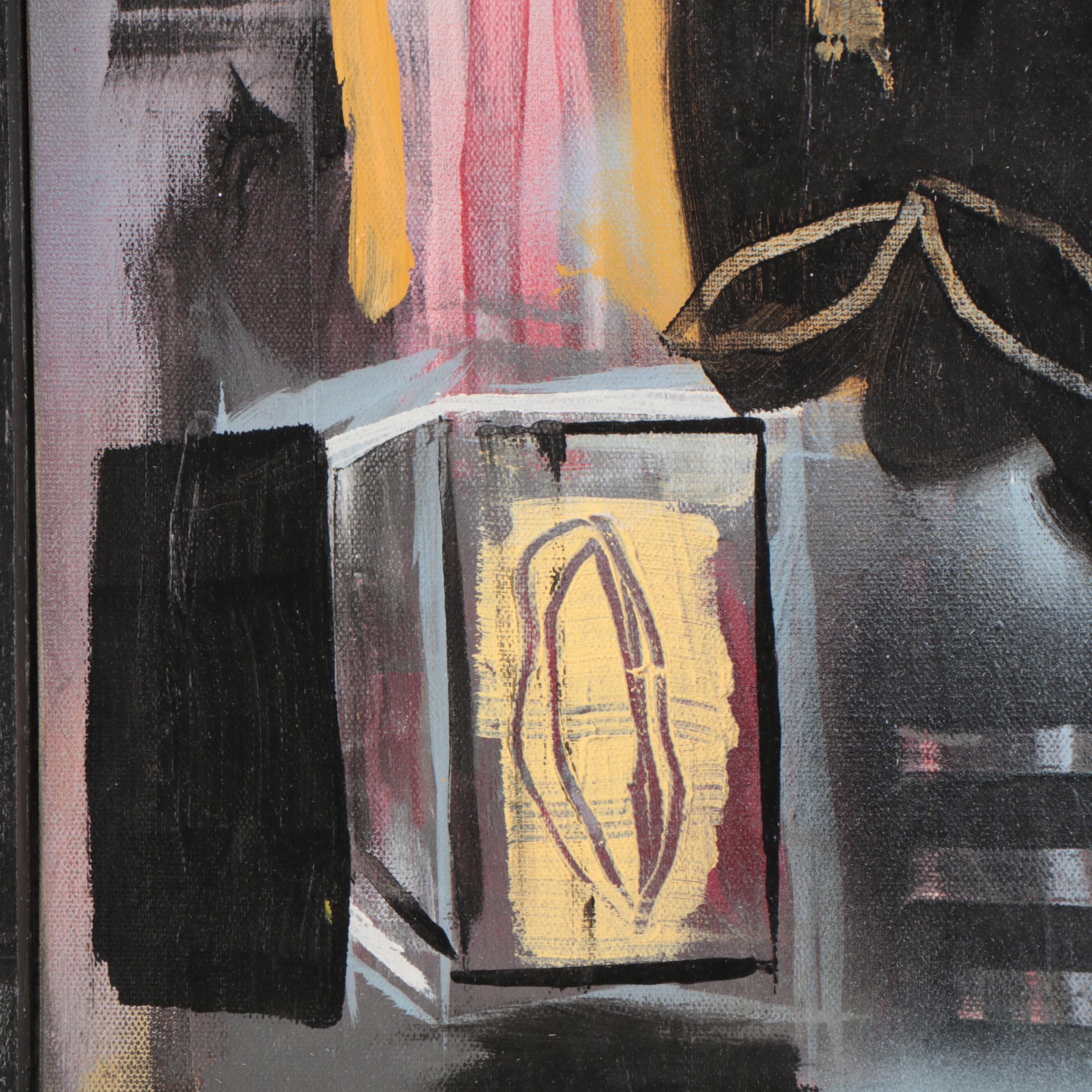 Jesse Best Abstract Mixed Media Painting, 2022