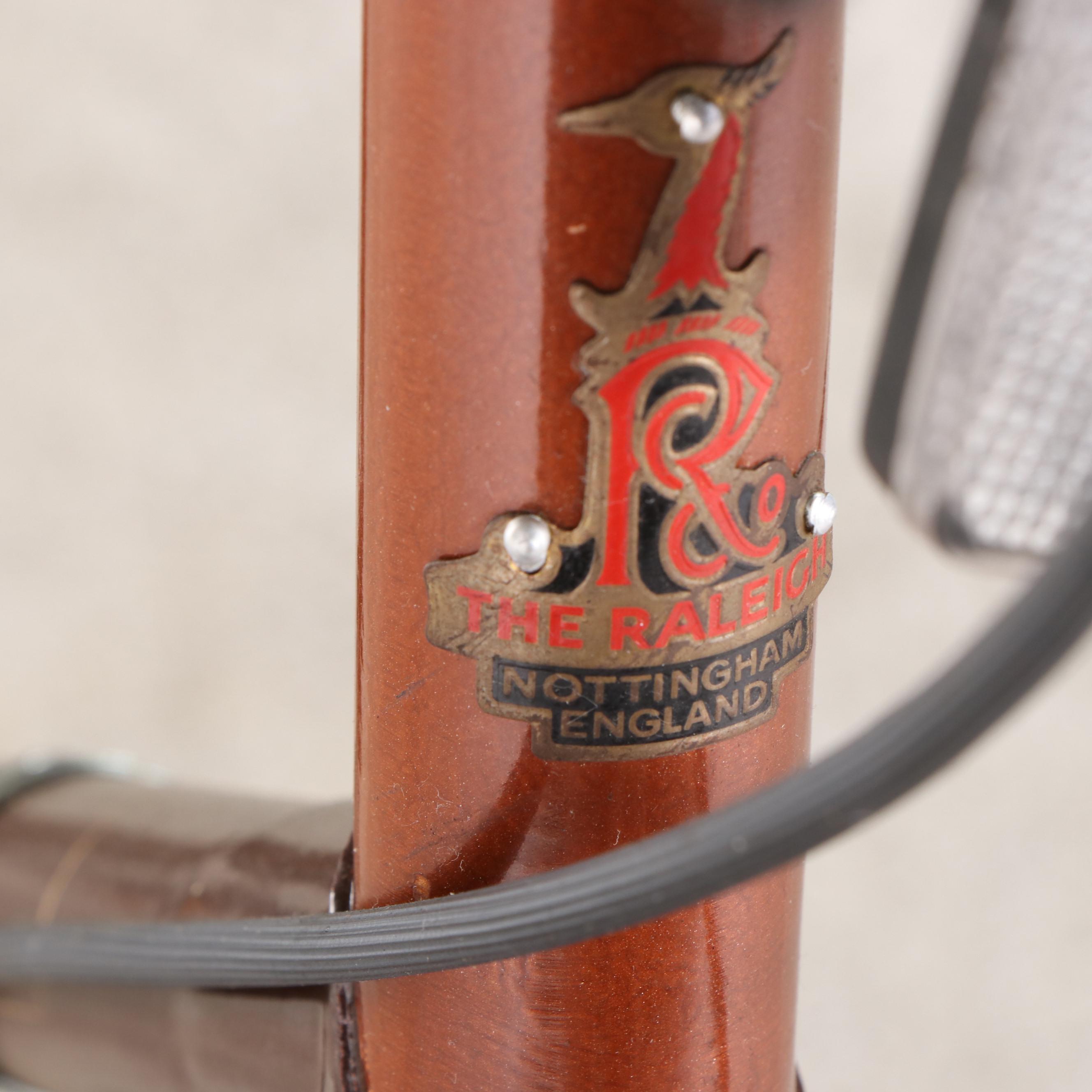 The Raleigh Cruiser Bicycle with Rack, Custom Seat, Vintage