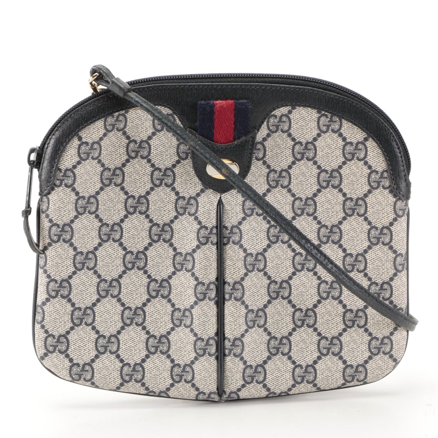 Gucci Accessory Collection Shoulder Bag in GG Supreme Canvas and Leather Trim