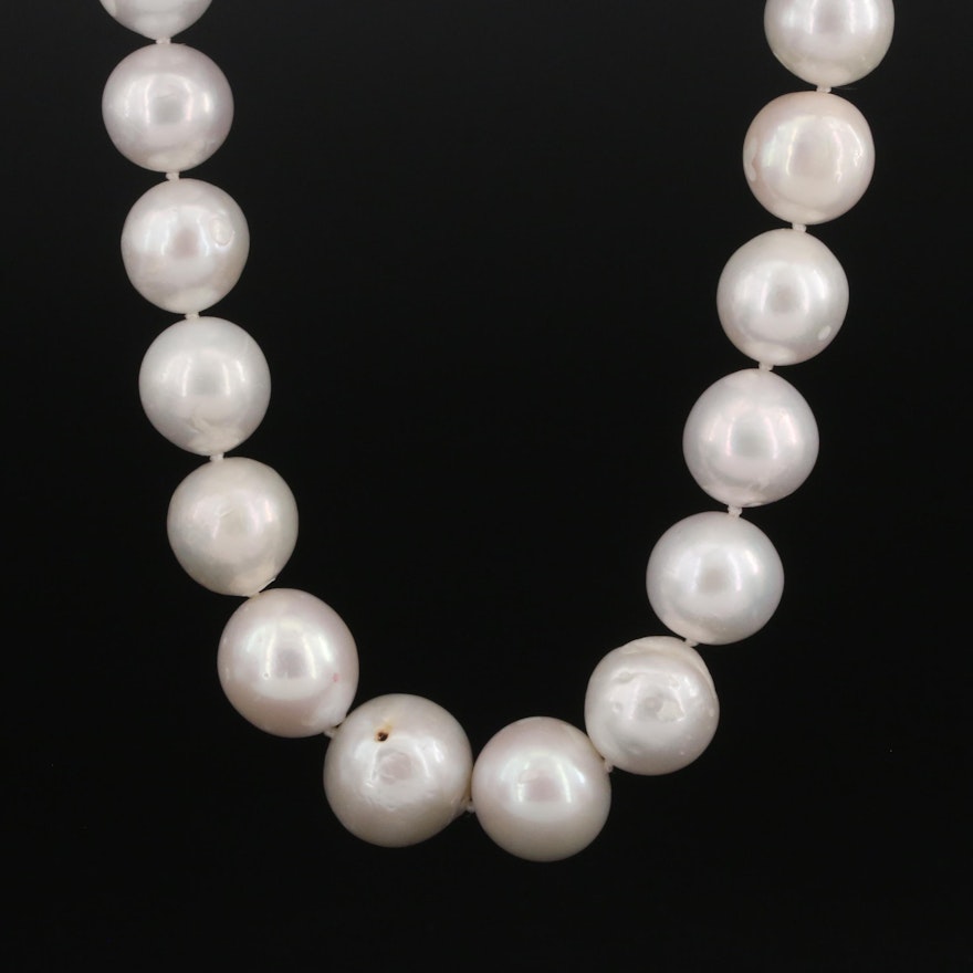 Graduated Baroque Pearl Necklace with 14K Clasp