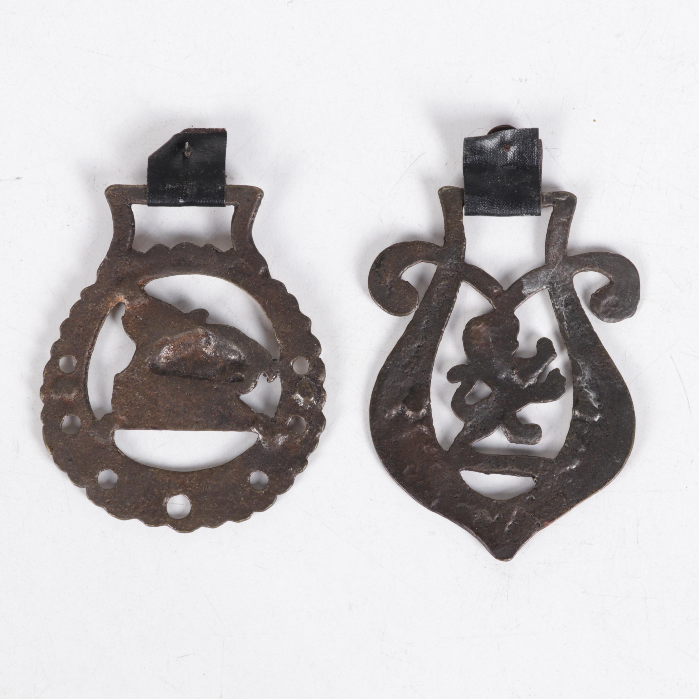 Ten Horse Brasses Featuring Pheasant, Owl, and More