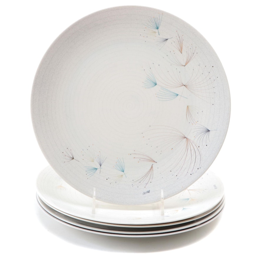 Sacsha Brastoff "Zephyr" Ceramic Dinner Plates, Mid to Late 20th Century