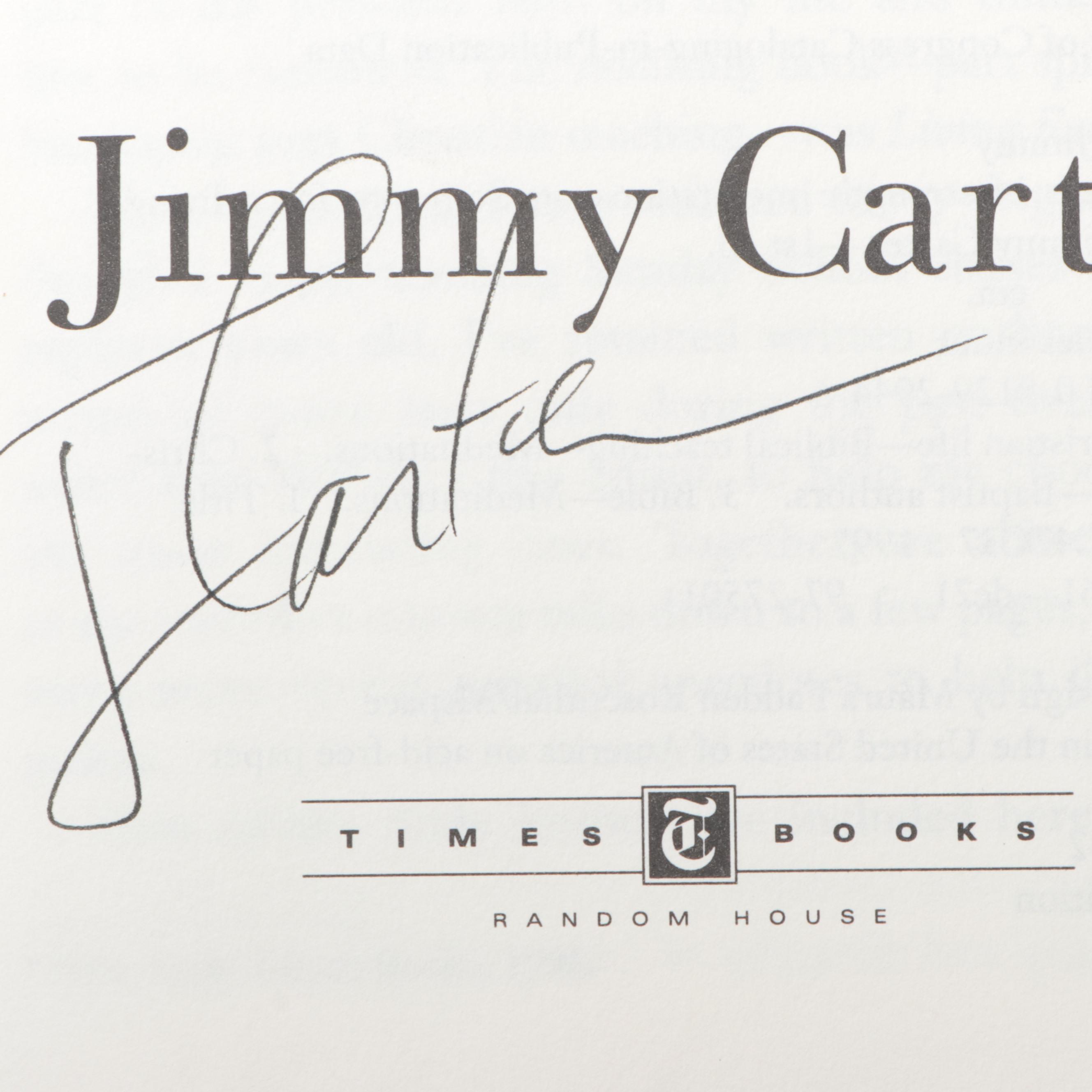 Signed First Edition "Living Faith" and "Sources of Strength" by Jimmy Carter
