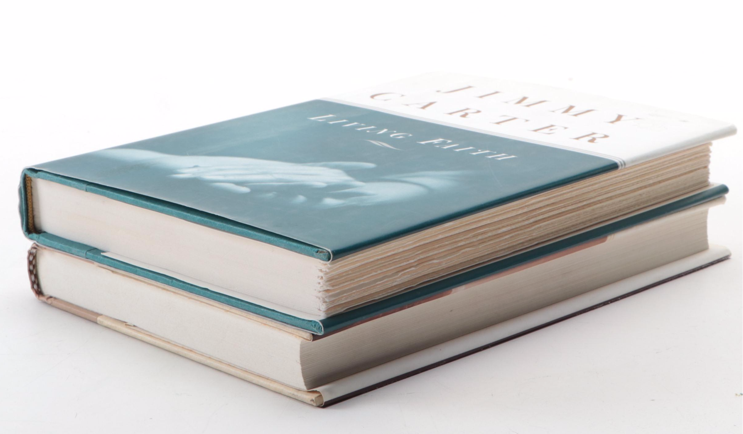 Signed First Edition "Living Faith" and "Sources of Strength" by Jimmy Carter