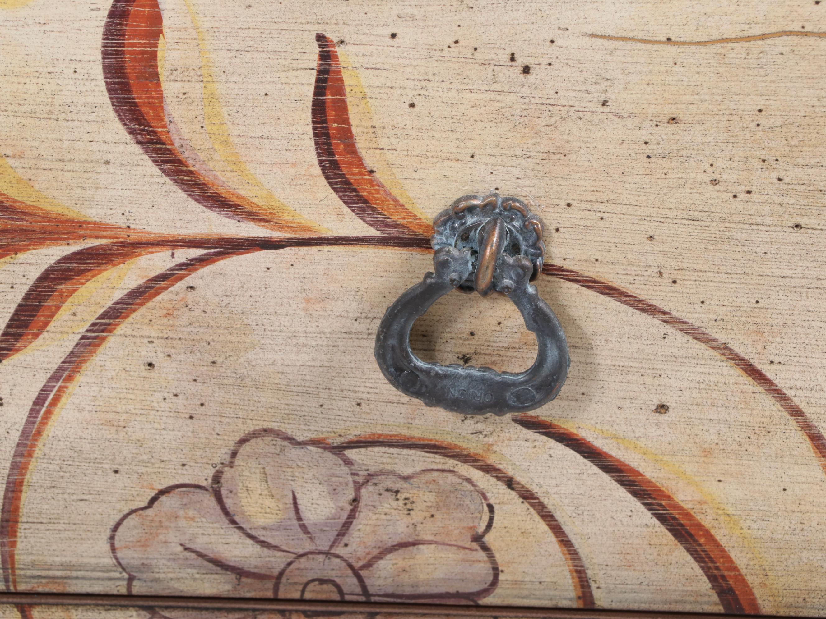 Robert Adam Style Paint Decorated Wooden Chest