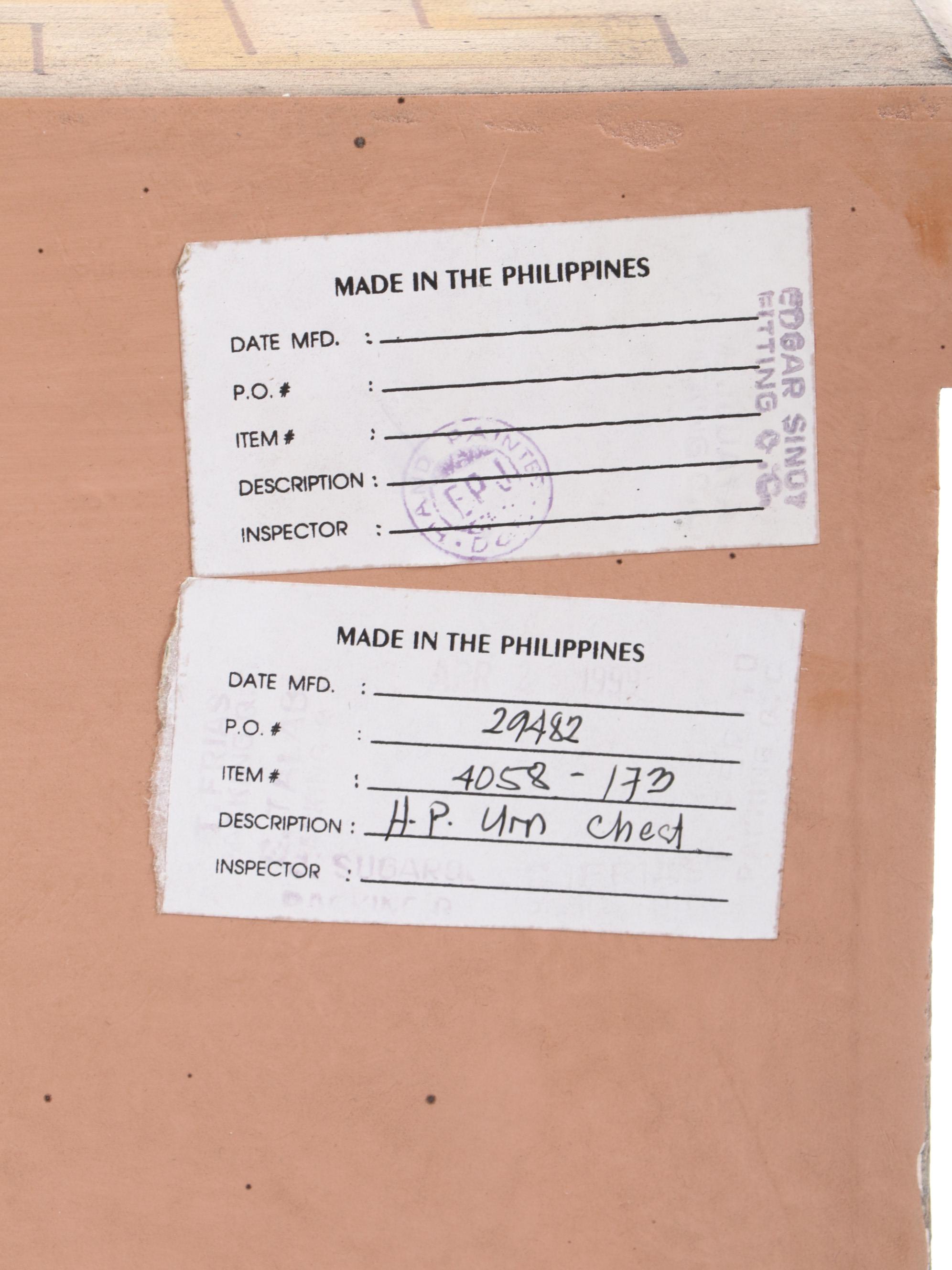 Robert Adam Style Paint Decorated Wooden Chest