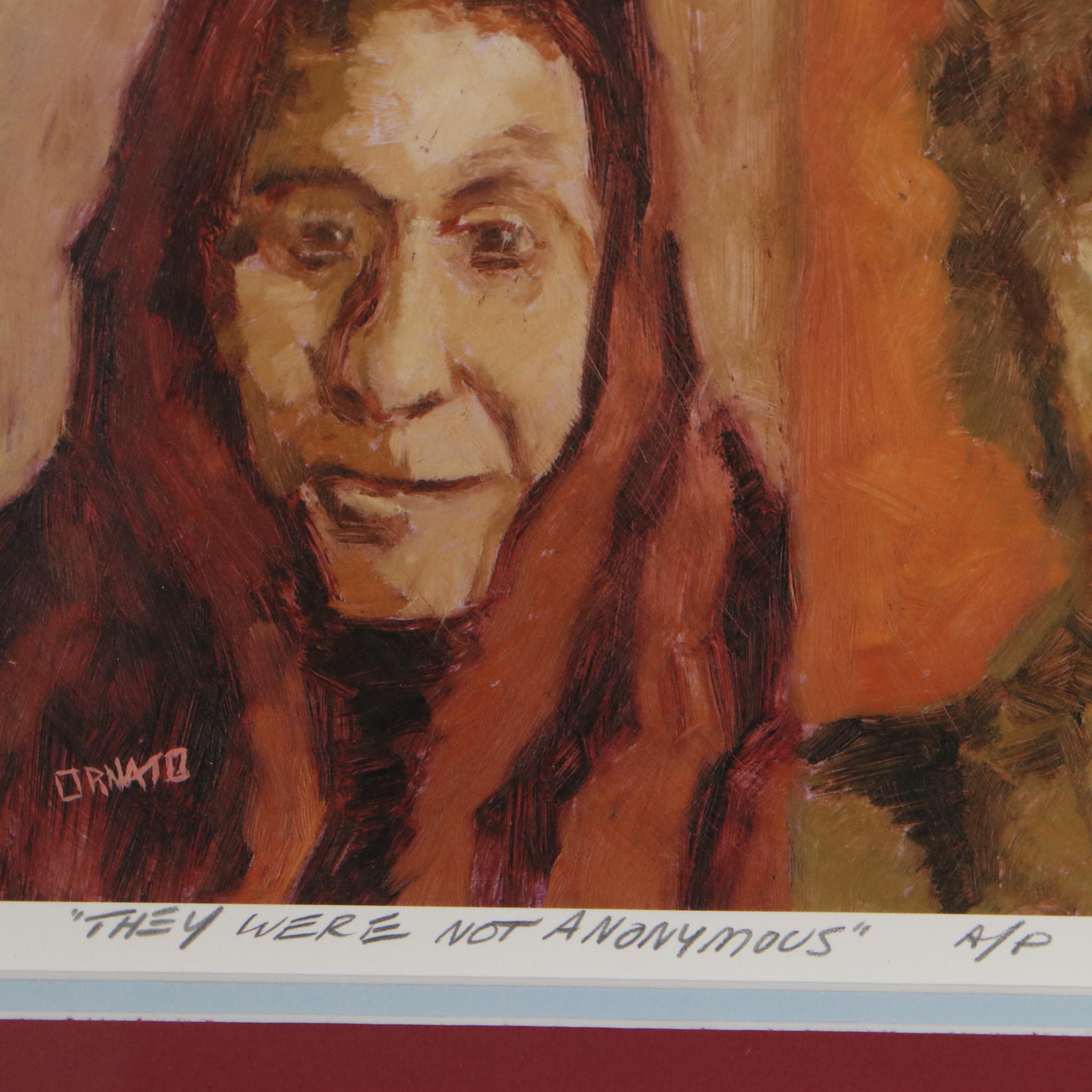 Vince Ornato Giclée "They Were Not Anonymous," 21st Century