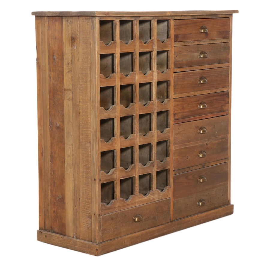 Seldens Furniture Reclaimed Wood Wine Cabinet