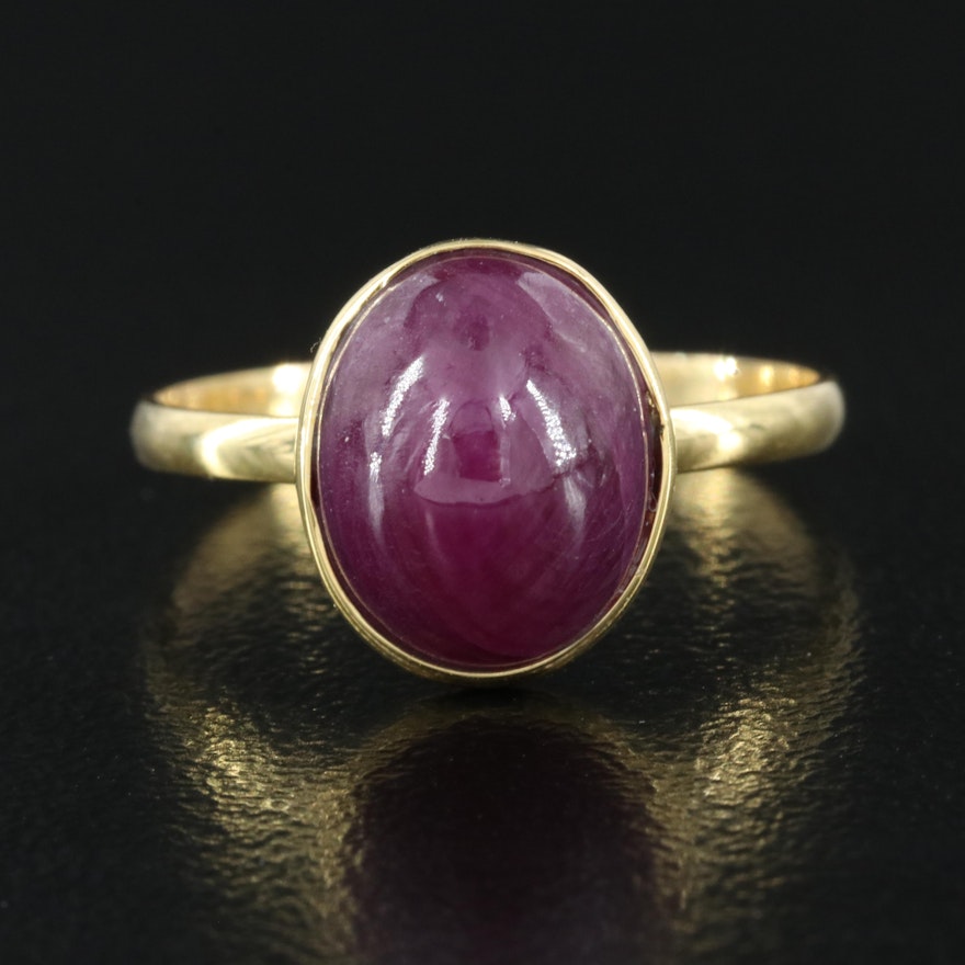 14K Ruby Oval Ring