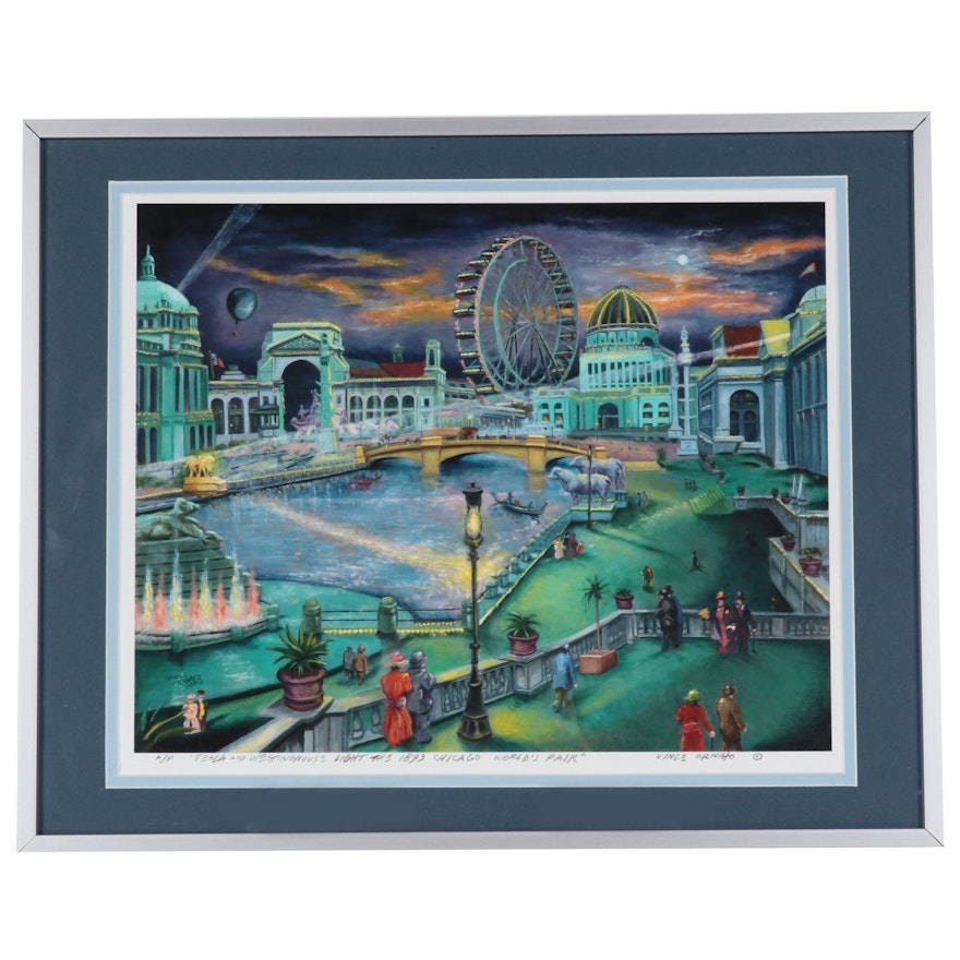 Vince Ornato Cityscape Giclée of Chicago World's Fair, 2018