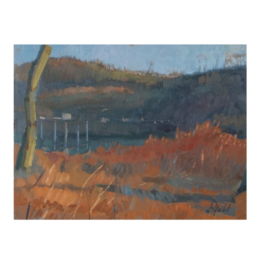 William Pfahl Oil Painting "Chapel Harbor Park River View"