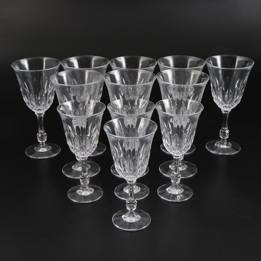 Fostoria "Kimberly" Crystal Water Goblets and Wine Glasses,1979–1982