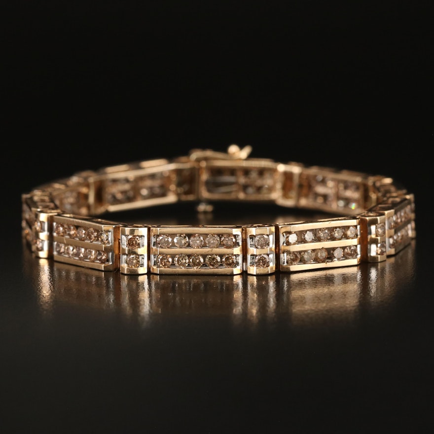 10K 6.00 CTW Diamond Panel Bracelet