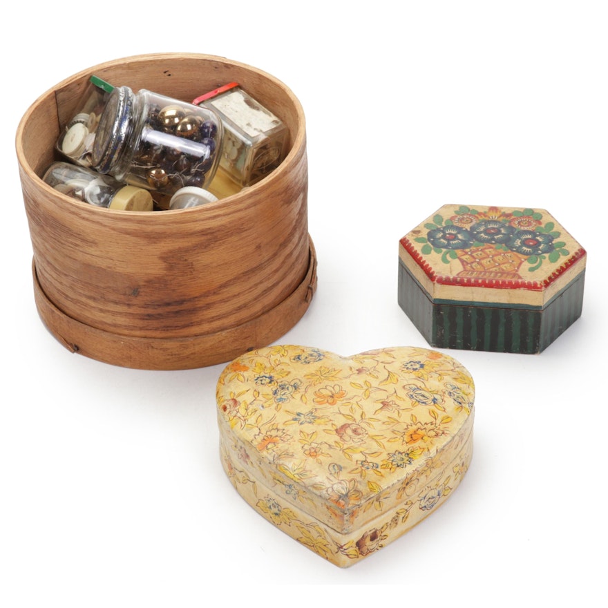 Japanese Heart Box, German Hand-Painted Box, Shaker Style Box, and More