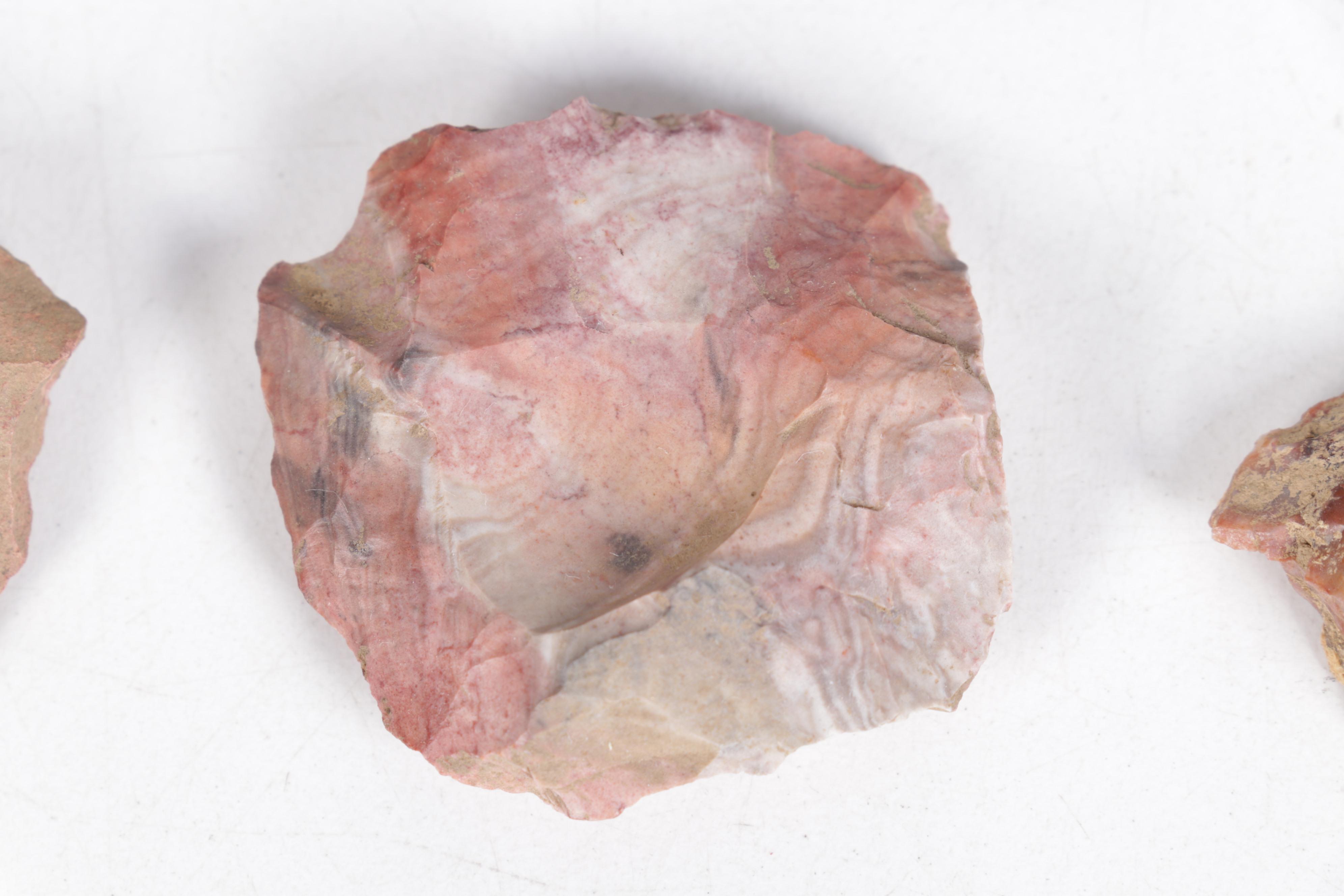 Projectile Points in Display Case with Other Lithic Artifacts