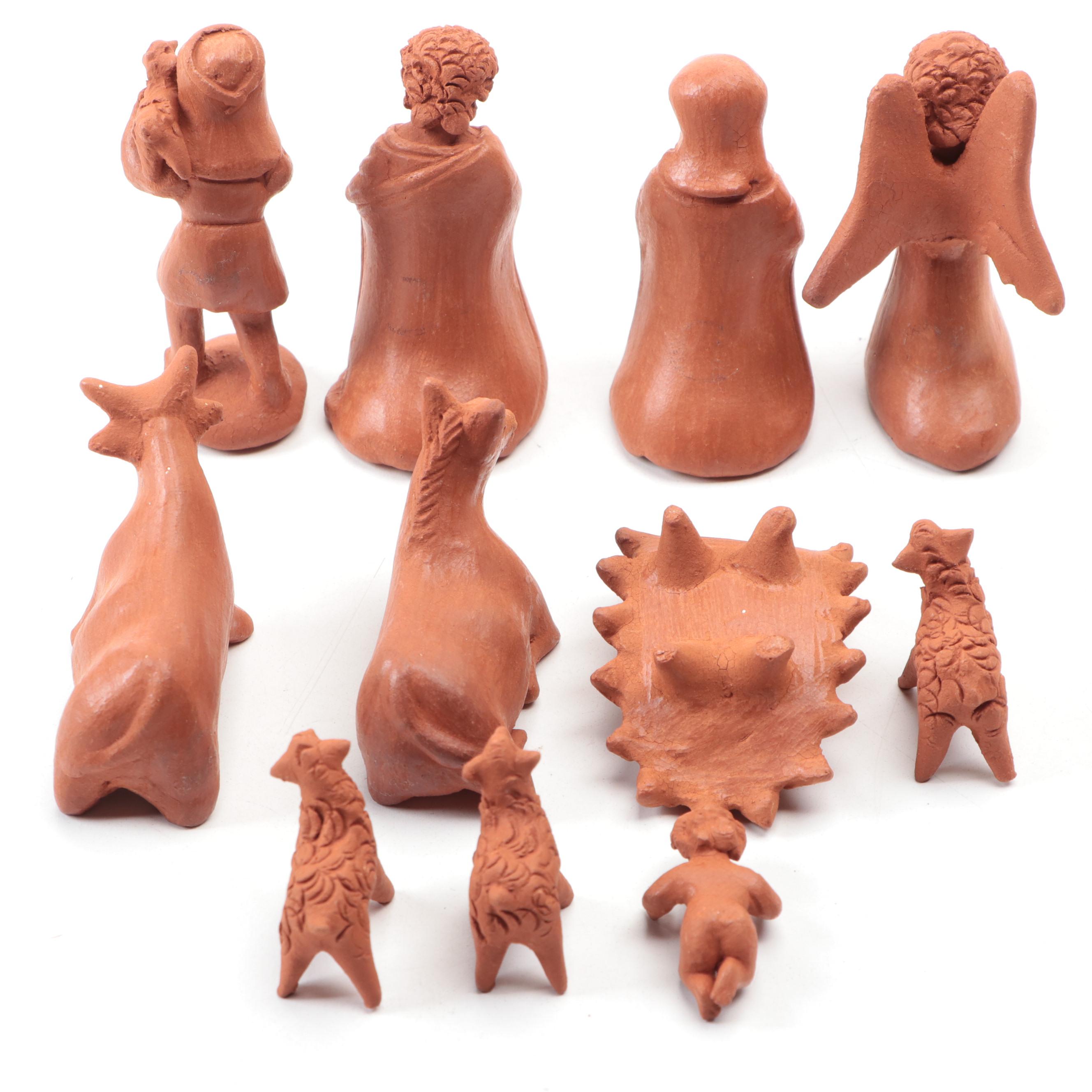 Terracotta Nativity Set