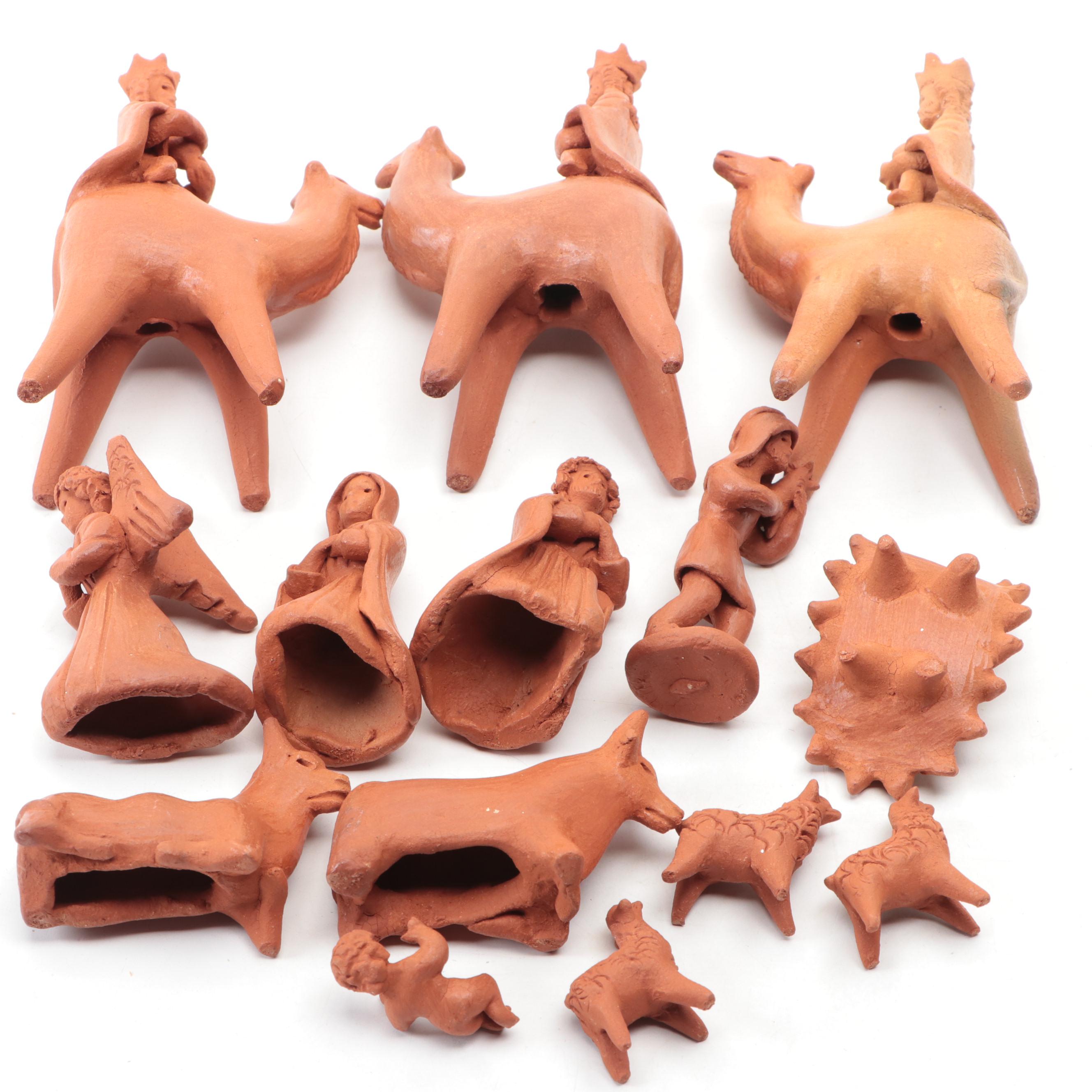 Terracotta Nativity Set