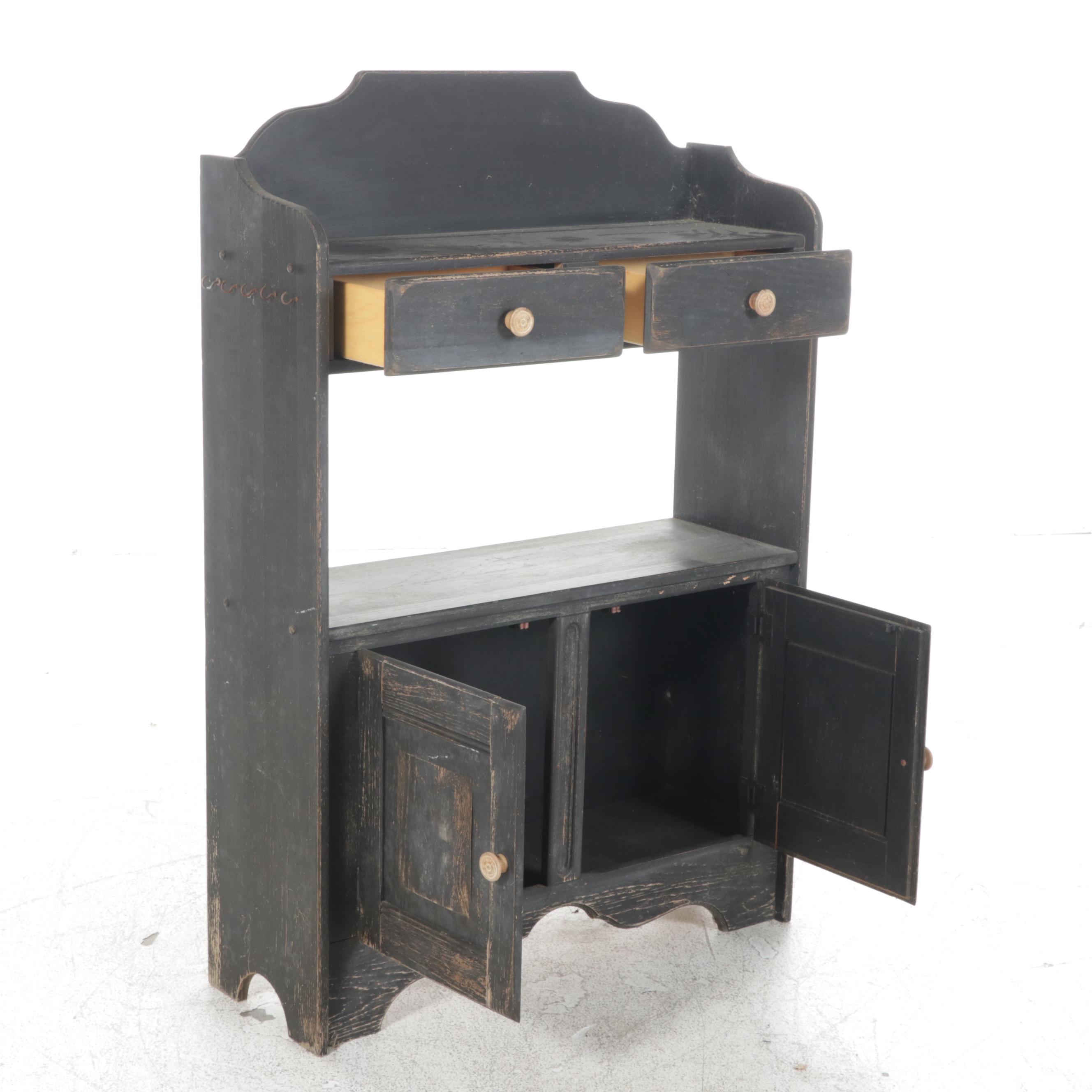 Cochrane Wooden Cabinet with Two Drawers and Side Hooks