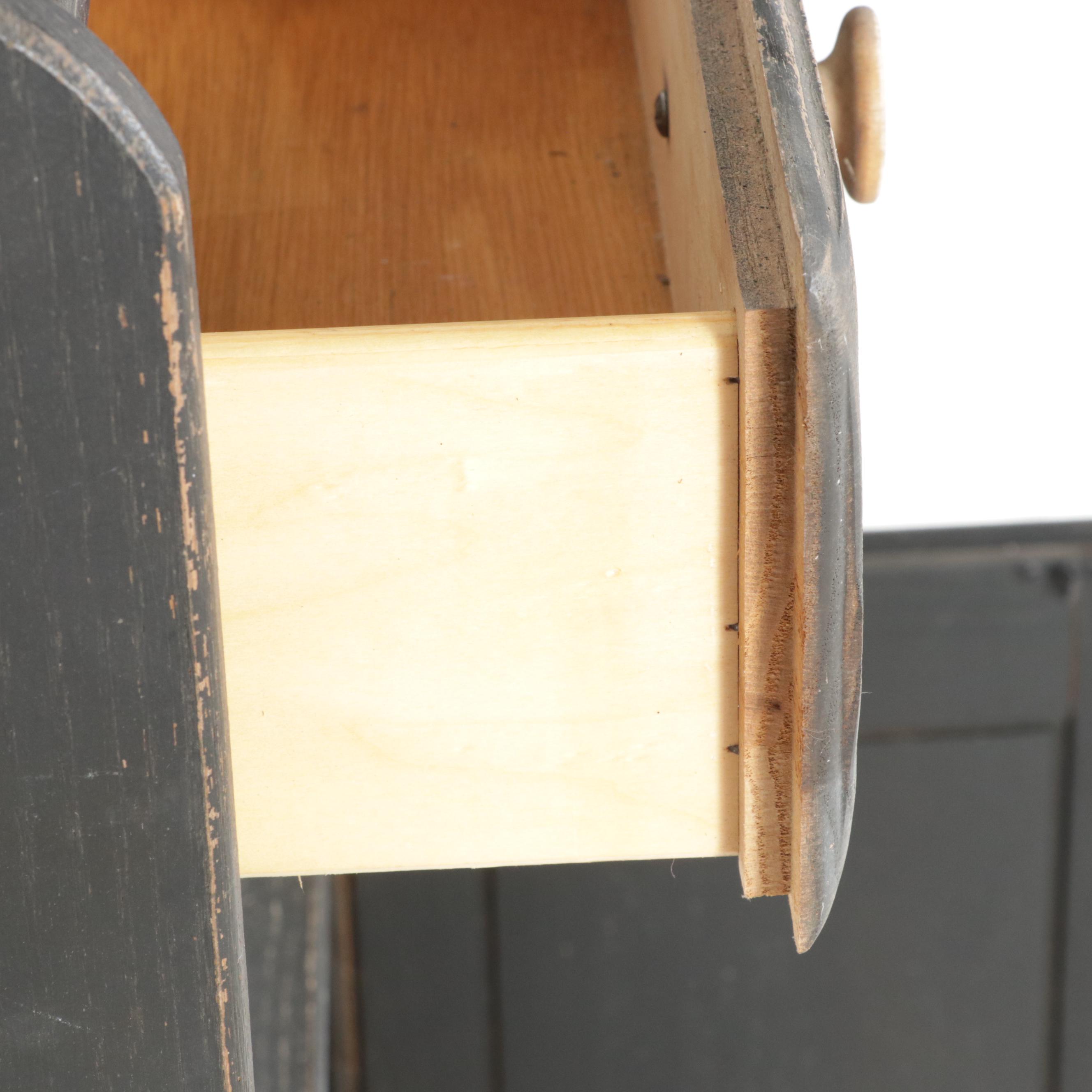 Cochrane Wooden Cabinet with Two Drawers and Side Hooks