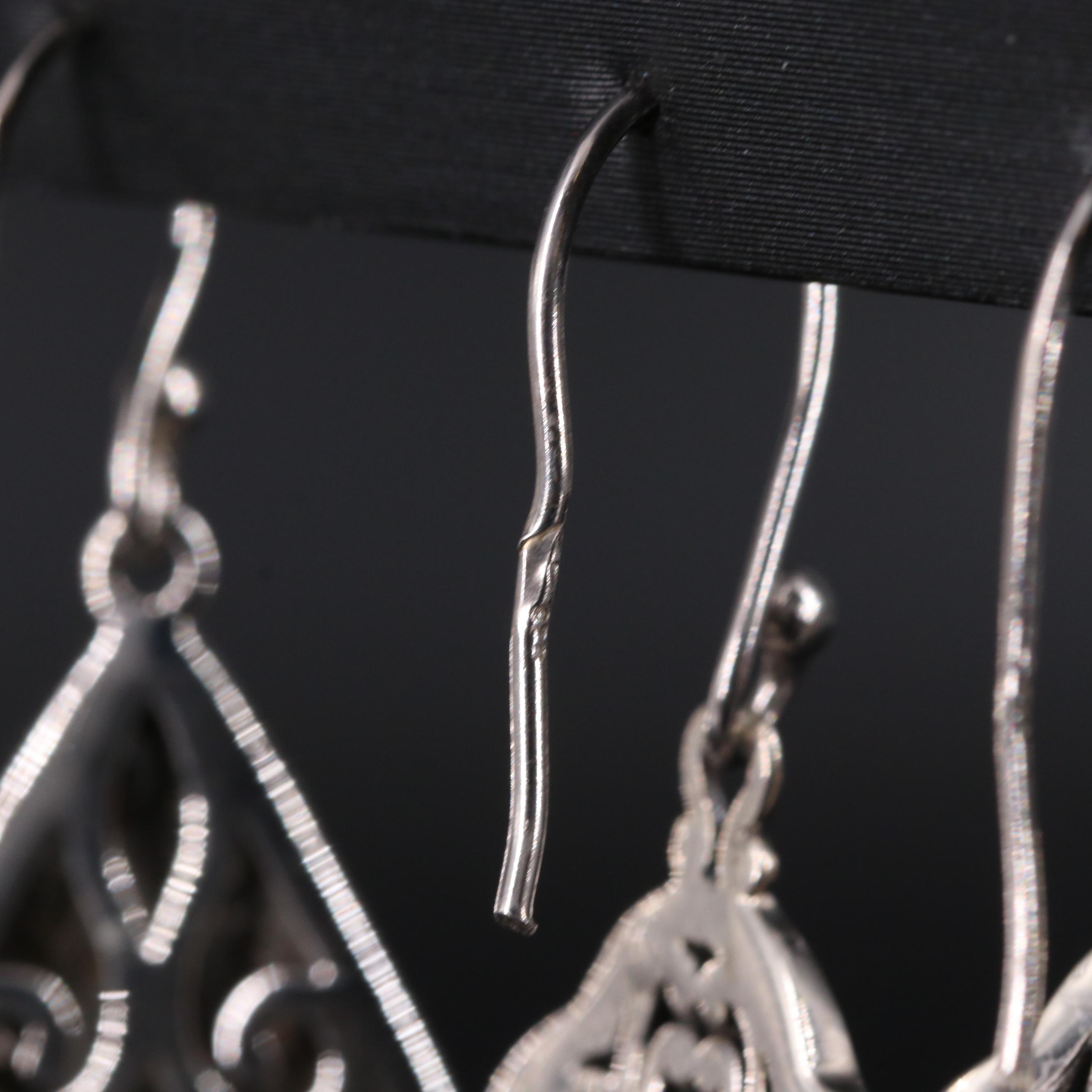 Assortment of Sterling Silver Earrings Including Gemstones