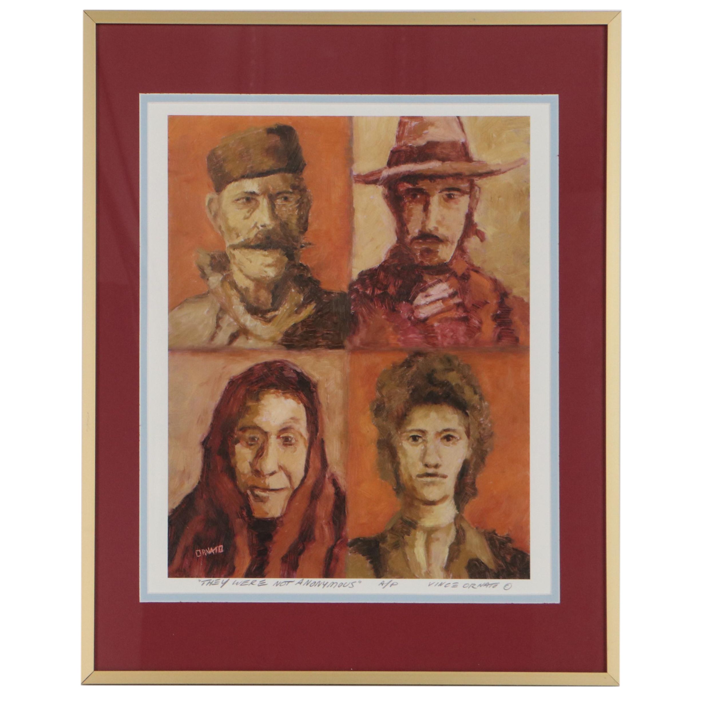 Vince Ornato Giclée "They Were Not Anonymous," 21st Century