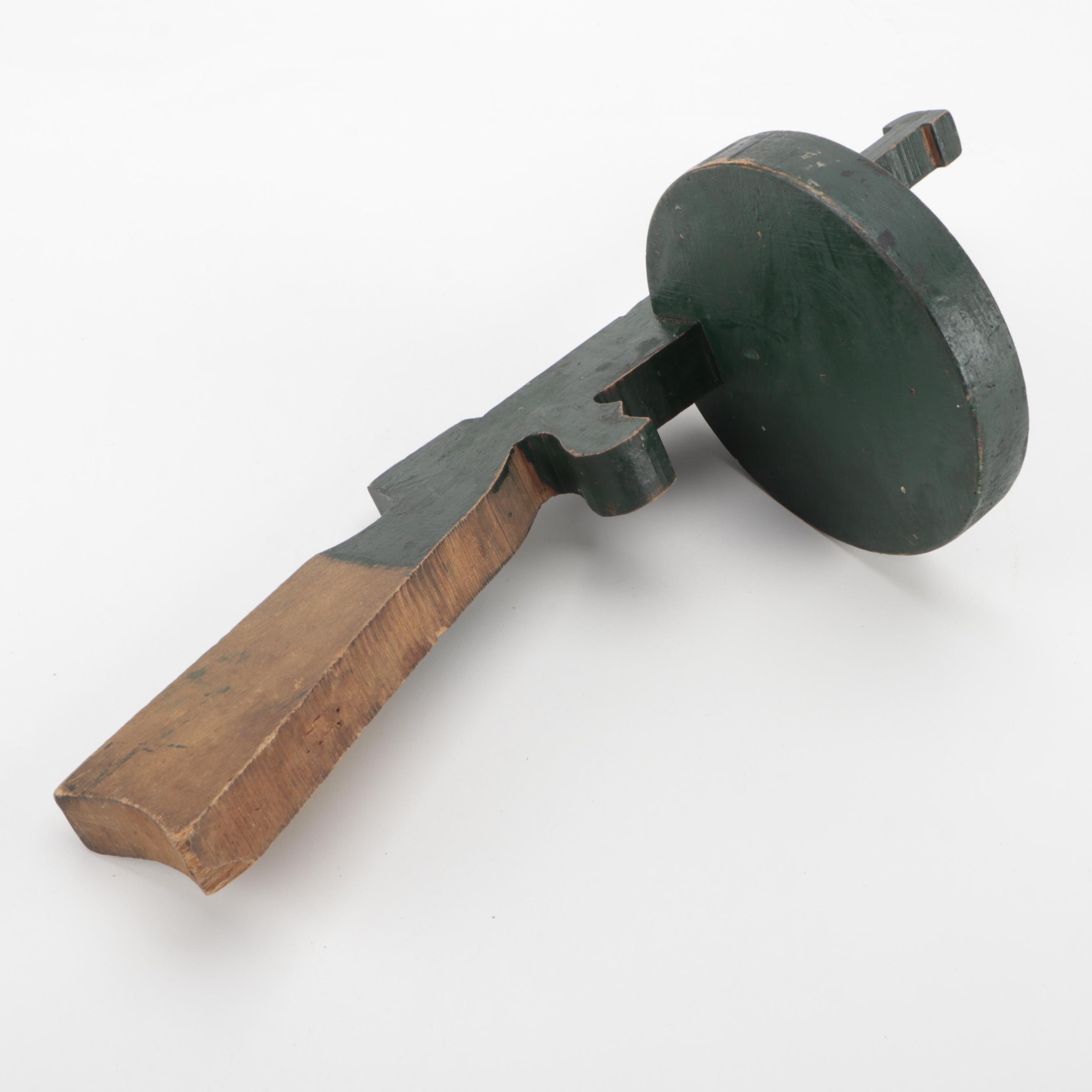 American Folk Art Carved Wood Thompson Machine Gun, circa 1940