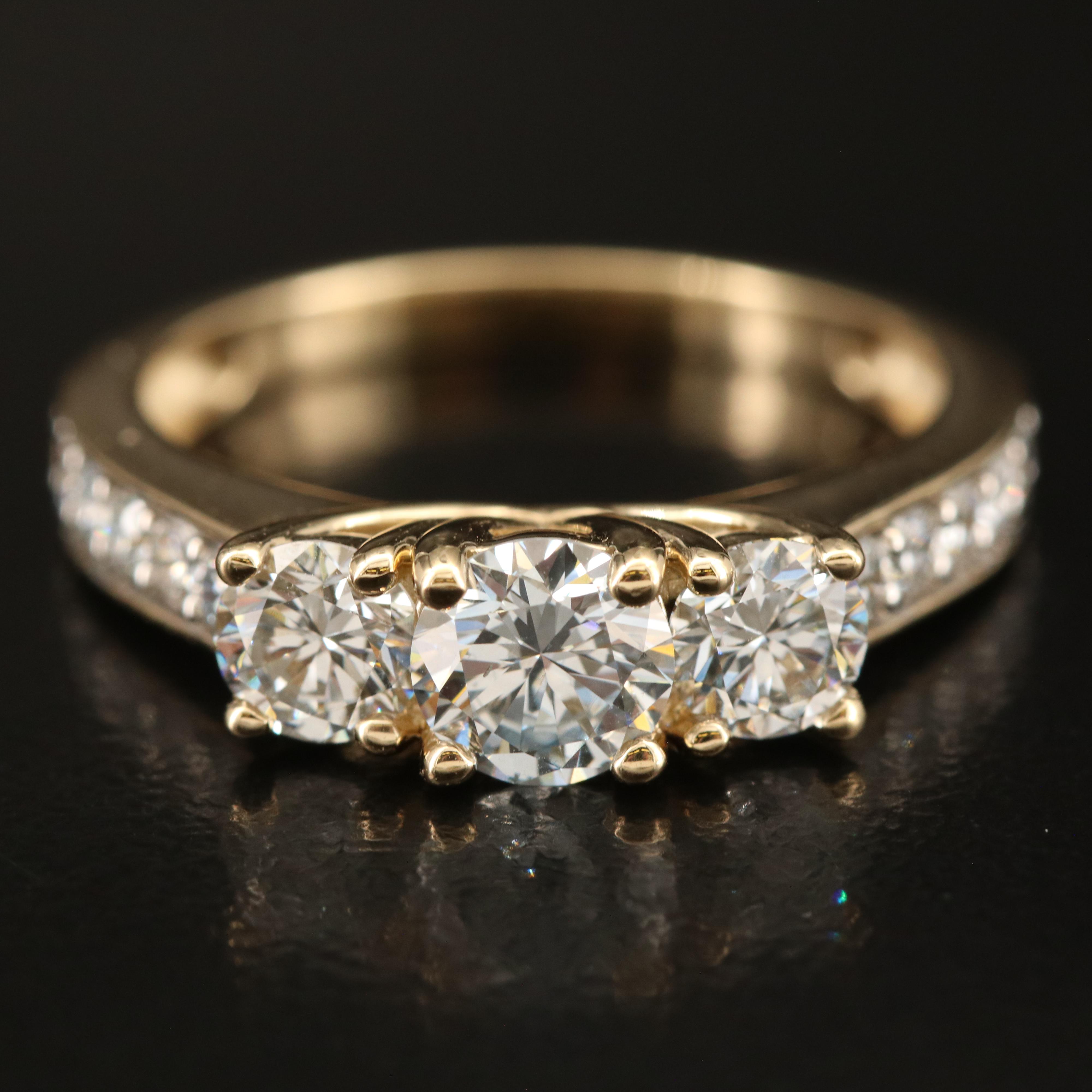 14K 1.59 CTW Lab Grown Diamond Ring