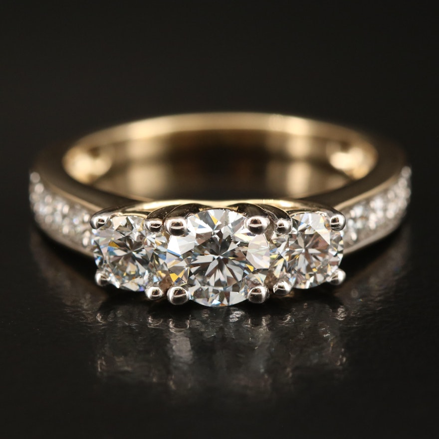 14K 1.57 CTW Lab Grown Diamond Ring