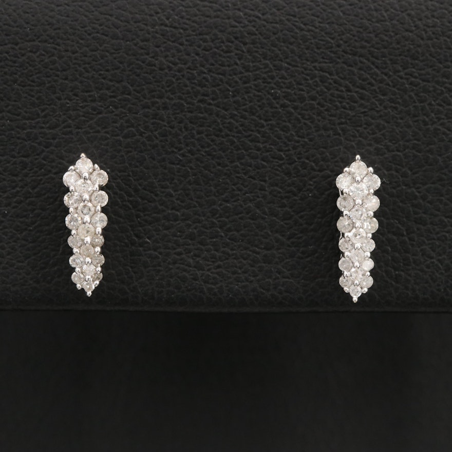9K Gold 0.24 CTW Diamond Earrings