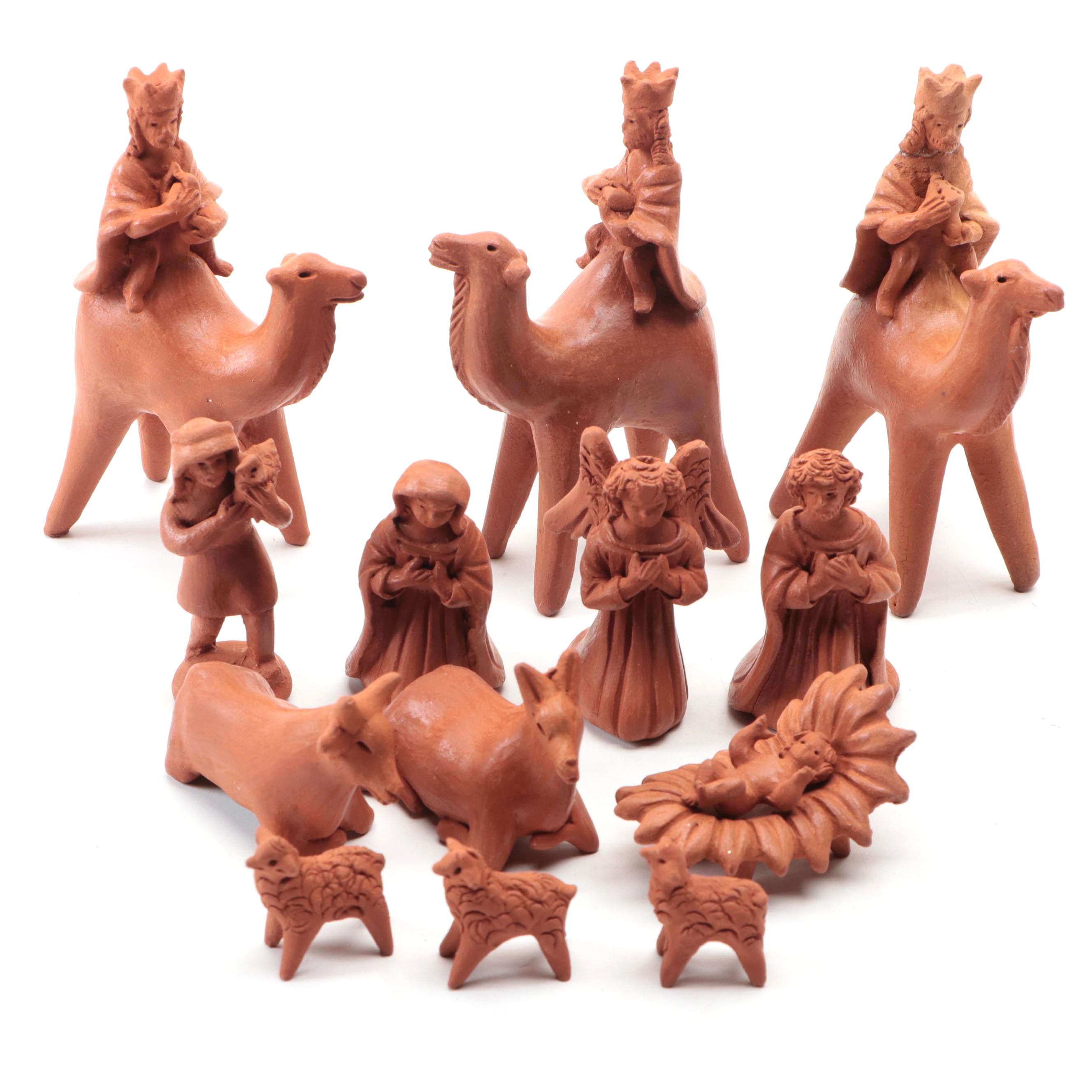 Terracotta Nativity Set