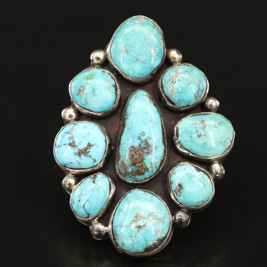 Southwestern Sterling Turquoise Ring