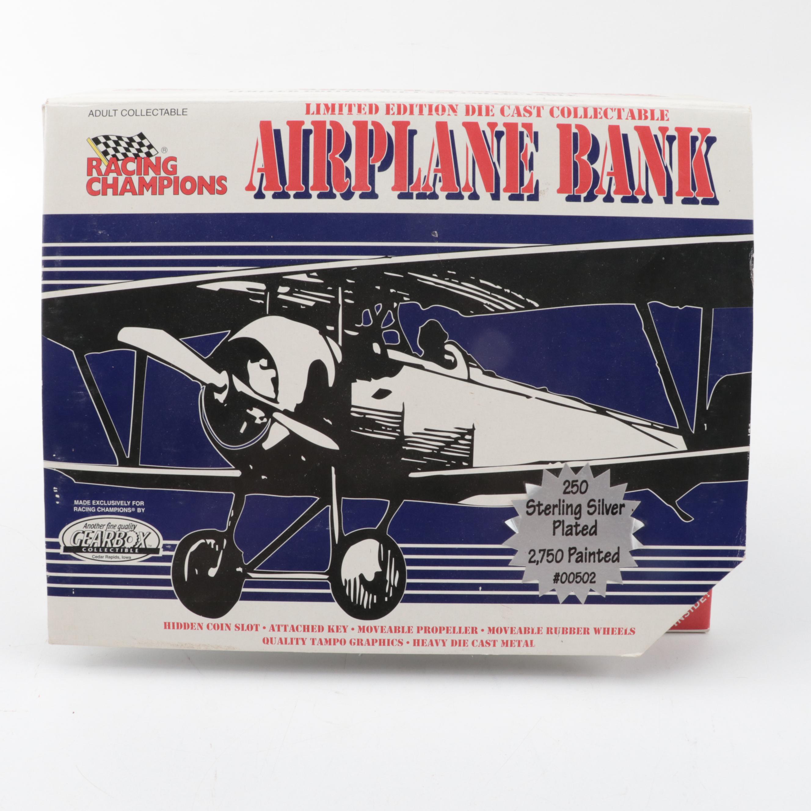 Racing Champions Limited Edition Jeff Gordon Diecast Airplane Bank and More