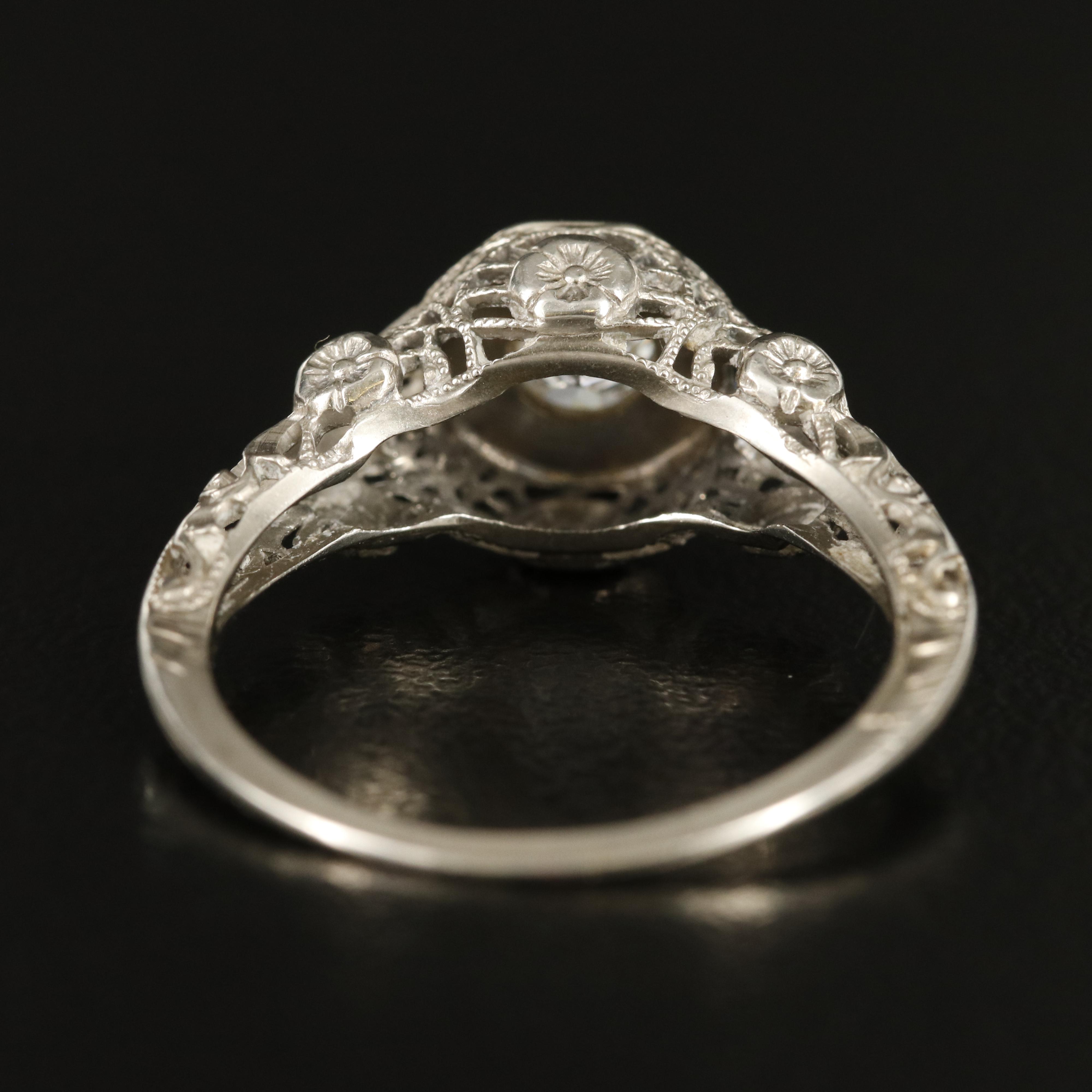 Edwardian 18K Diamond and Sapphire Ring