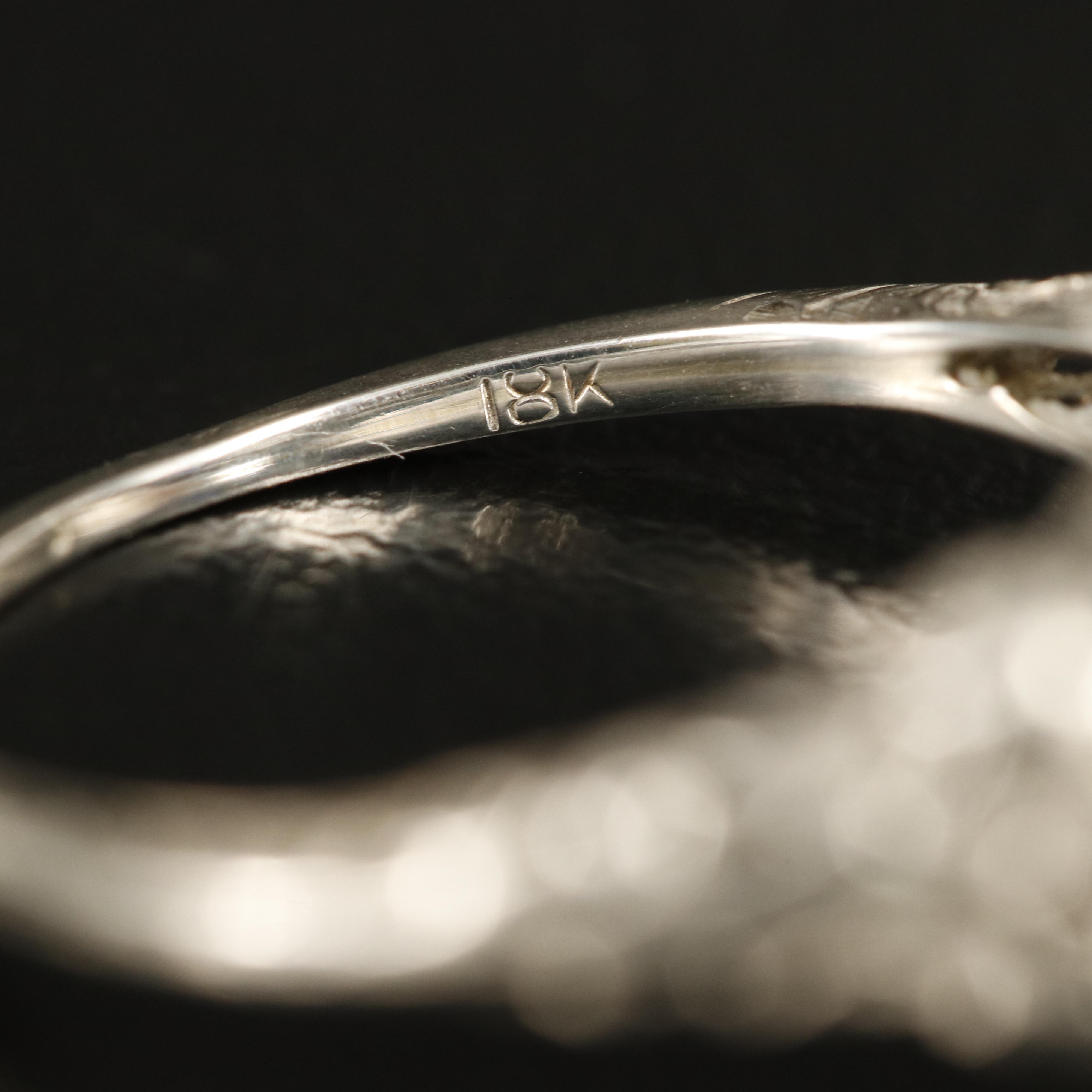 Edwardian 18K Diamond and Sapphire Ring