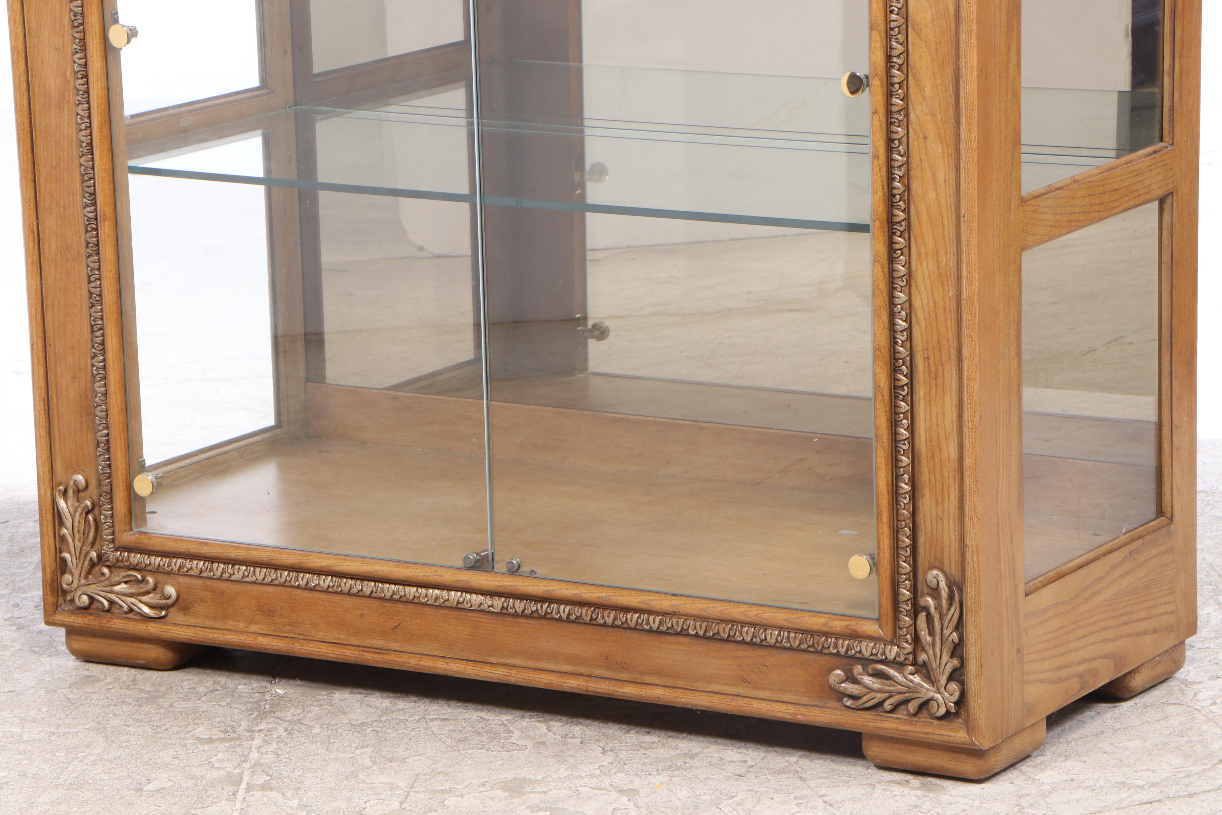 Henredon Arched Oak Display Cabinet