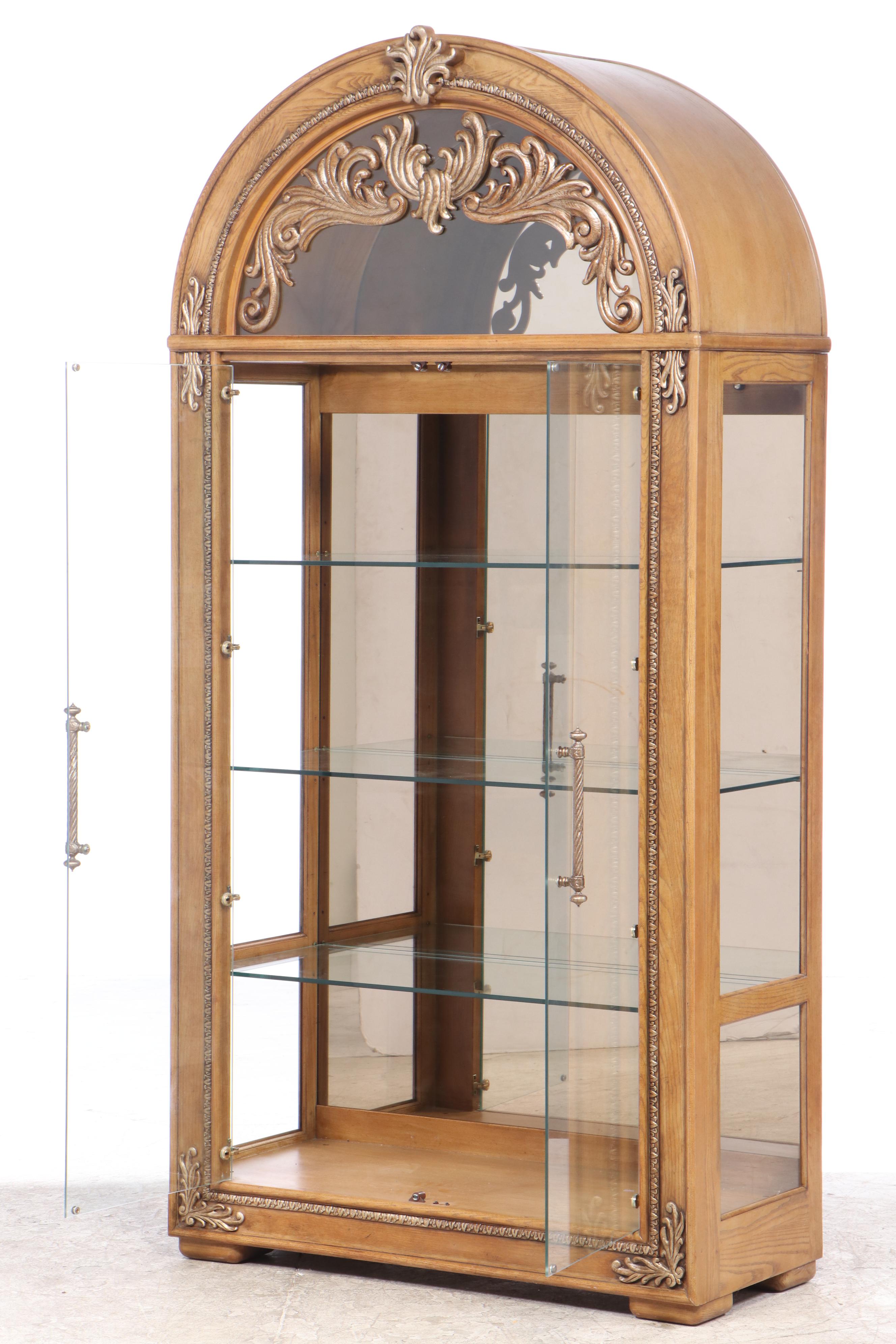 Henredon Arched Oak Display Cabinet