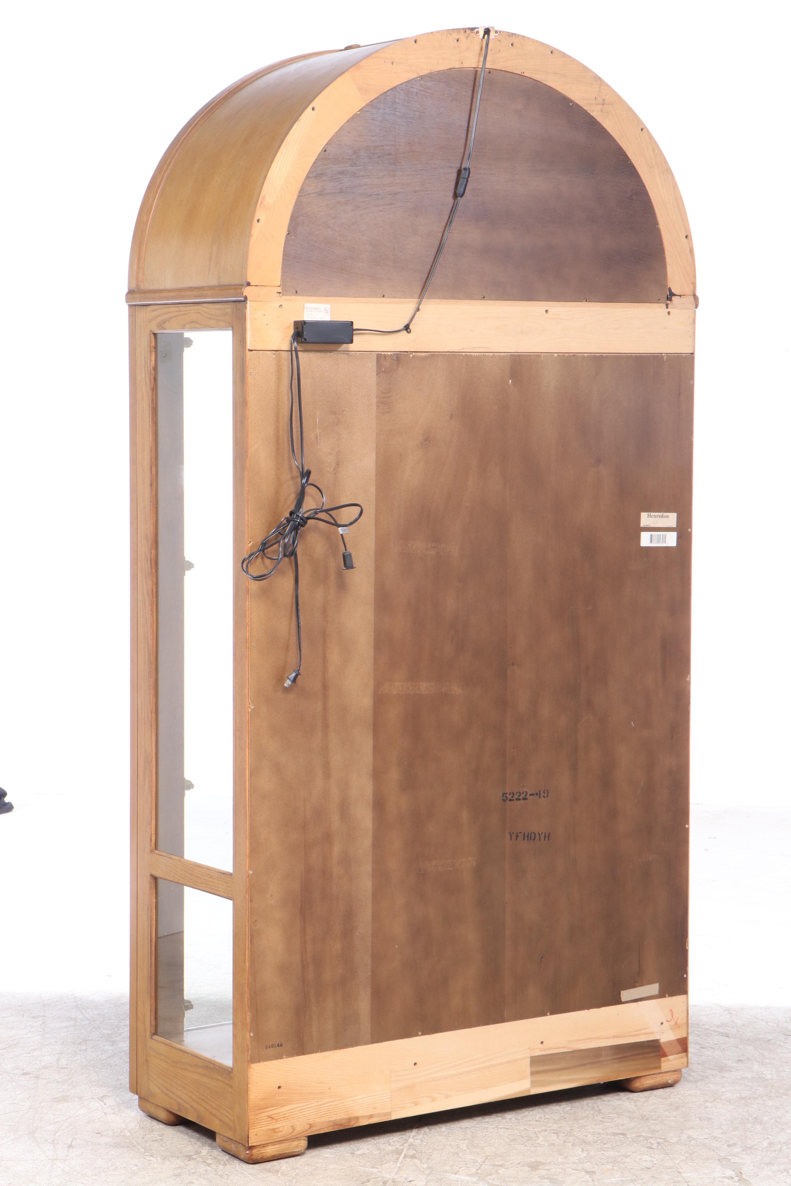 Henredon Arched Oak Display Cabinet