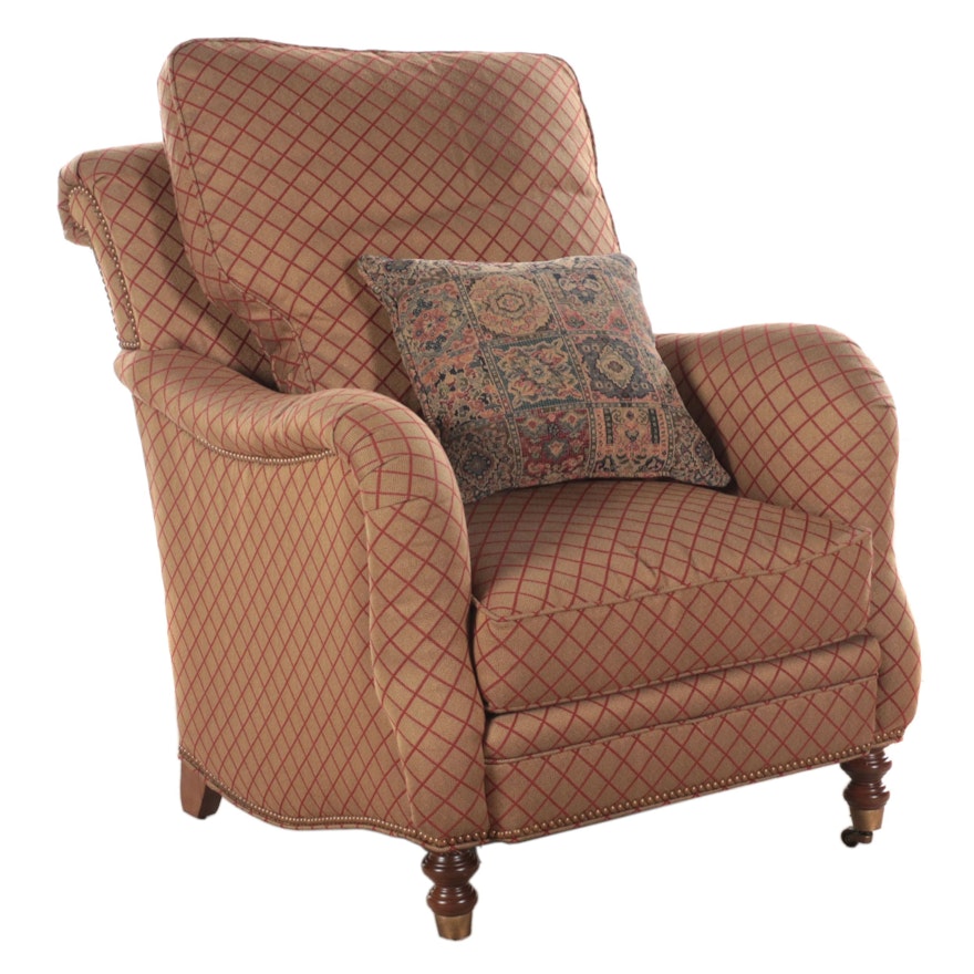 Wesley Hall William IV Style Brass-Tacked Upholstered Armchair