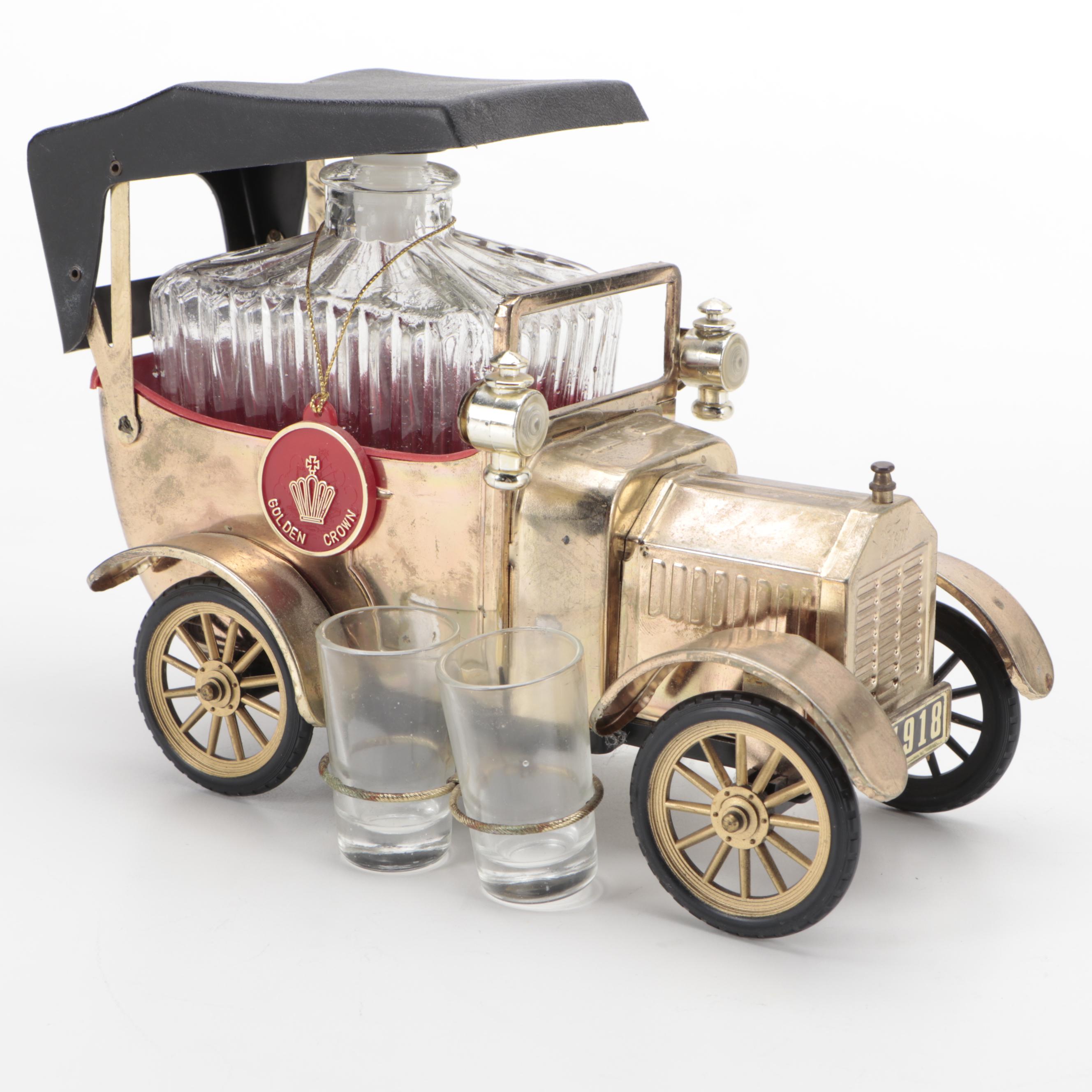 Crown Royal Car and Other Train Shaped Decanter Set